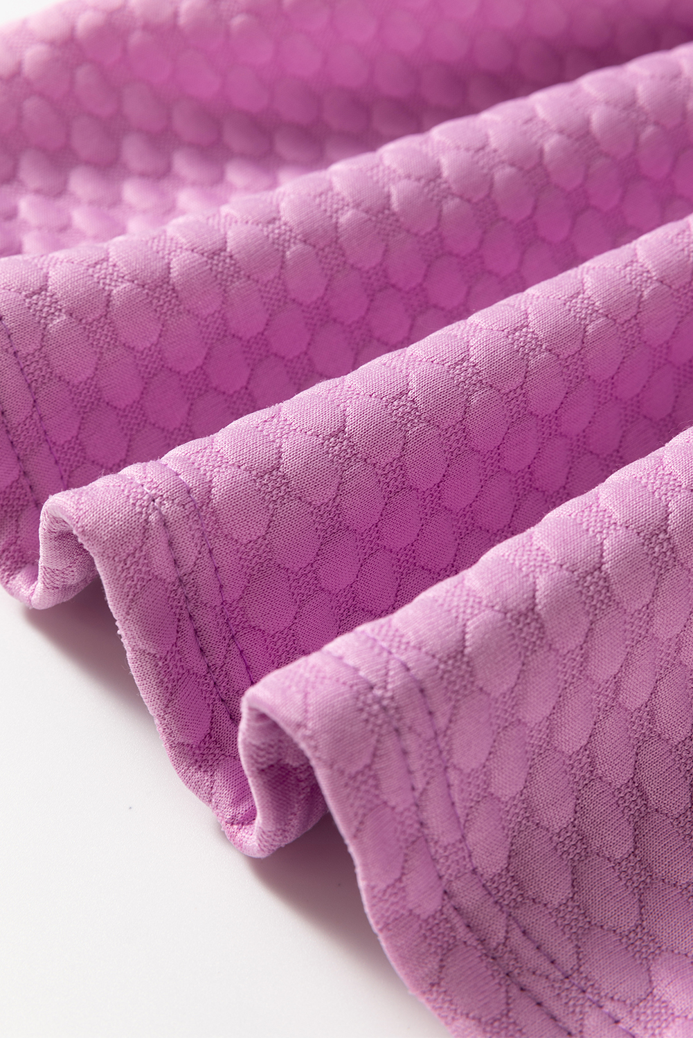 Elegant Round Neck Blouse with Relaxed Fit - Versatile Women's Top in Phalaenopsis Purple - Detail View 11 Elegant Round Neck Blouse with Relaxed Fit - Versatile Women's Top in Phalaenopsis Purple - Detail View 11