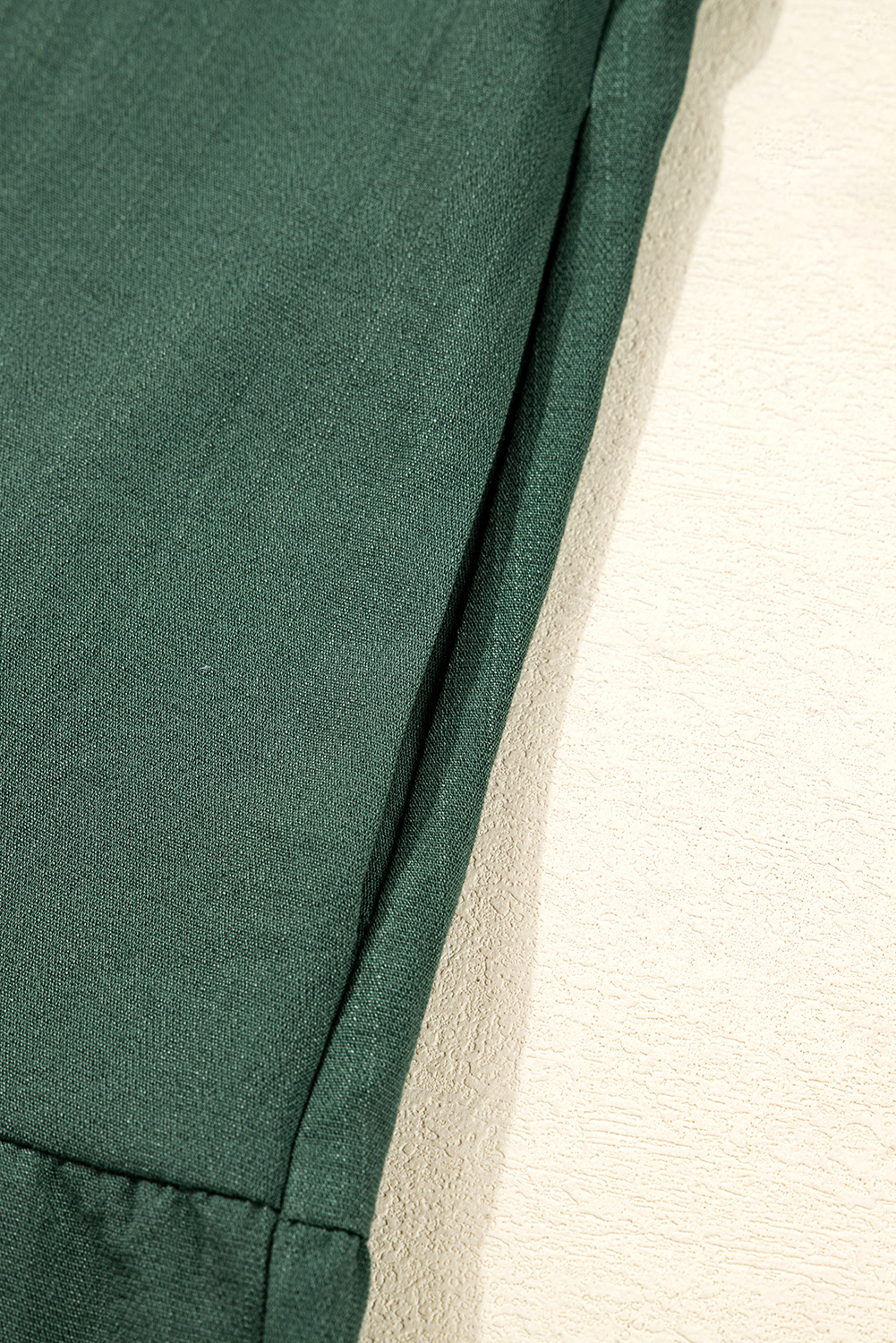 Women's Dress, Canton Green, Contrast Ricrac Trim, V Neck, Knotted Detail, Bracelet Sleeve, Mini Length, Casual Style, Daily Wear, Shift Silhouette, Summer Fashion, Colorblock Dress, Patchwork Pattern - Detail View 8 Women's Dress, Canton Green, Contrast Ricrac Trim, V Neck, Knotted Detail, Bracelet Sleeve, Mini Length, Casual Style, Daily Wear, Shift Silhouette, Summer Fashion, Colorblock Dress, Patchwork Pattern - Detail View 8
