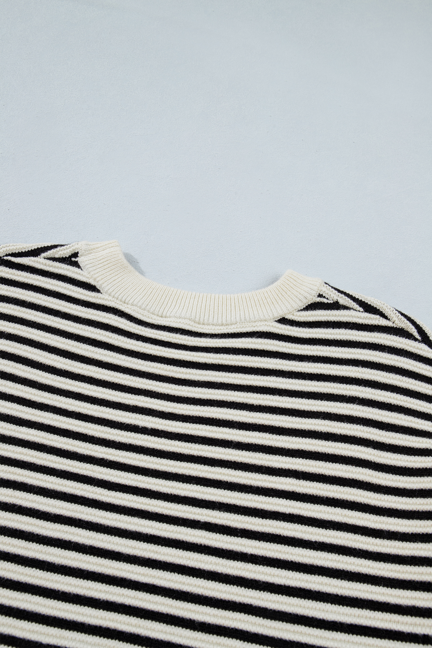 Autumn Striped Knit Sweater, Comfortable Daily Long Sleeve - Detail View 9 Autumn Striped Knit Sweater, Comfortable Daily Long Sleeve - Detail View 9