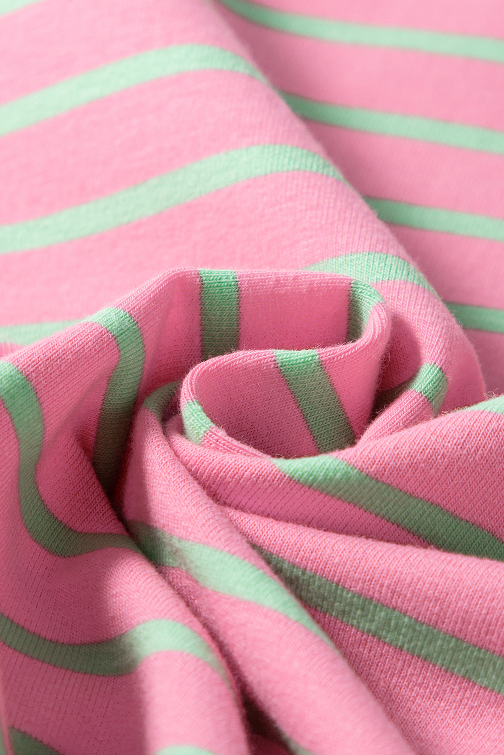 Women's T-Shirt, Sachet Pink, Striped Pattern, Crew Neck, Cap Sleeve, Casual Style, Summer Fashion, Comfortable, Daily Wear, Trendy, Easy to Pair, Tops, Tops & Tees - Detail View 12 Women's T-Shirt, Sachet Pink, Striped Pattern, Crew Neck, Cap Sleeve, Casual Style, Summer Fashion, Comfortable, Daily Wear, Trendy, Easy to Pair, Tops, Tops & Tees - Detail View 12