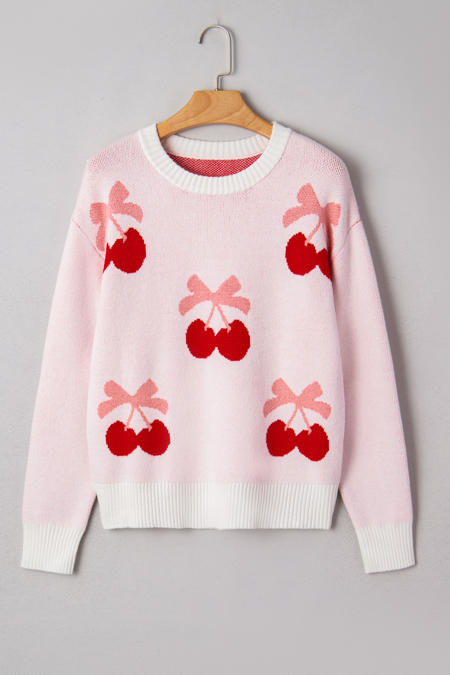 Women's Solid White Shift Sweater for Fall – Relaxed Southern Belle Style - Detail View 2 Women's Solid White Shift Sweater for Fall – Relaxed Southern Belle Style - Detail View 2