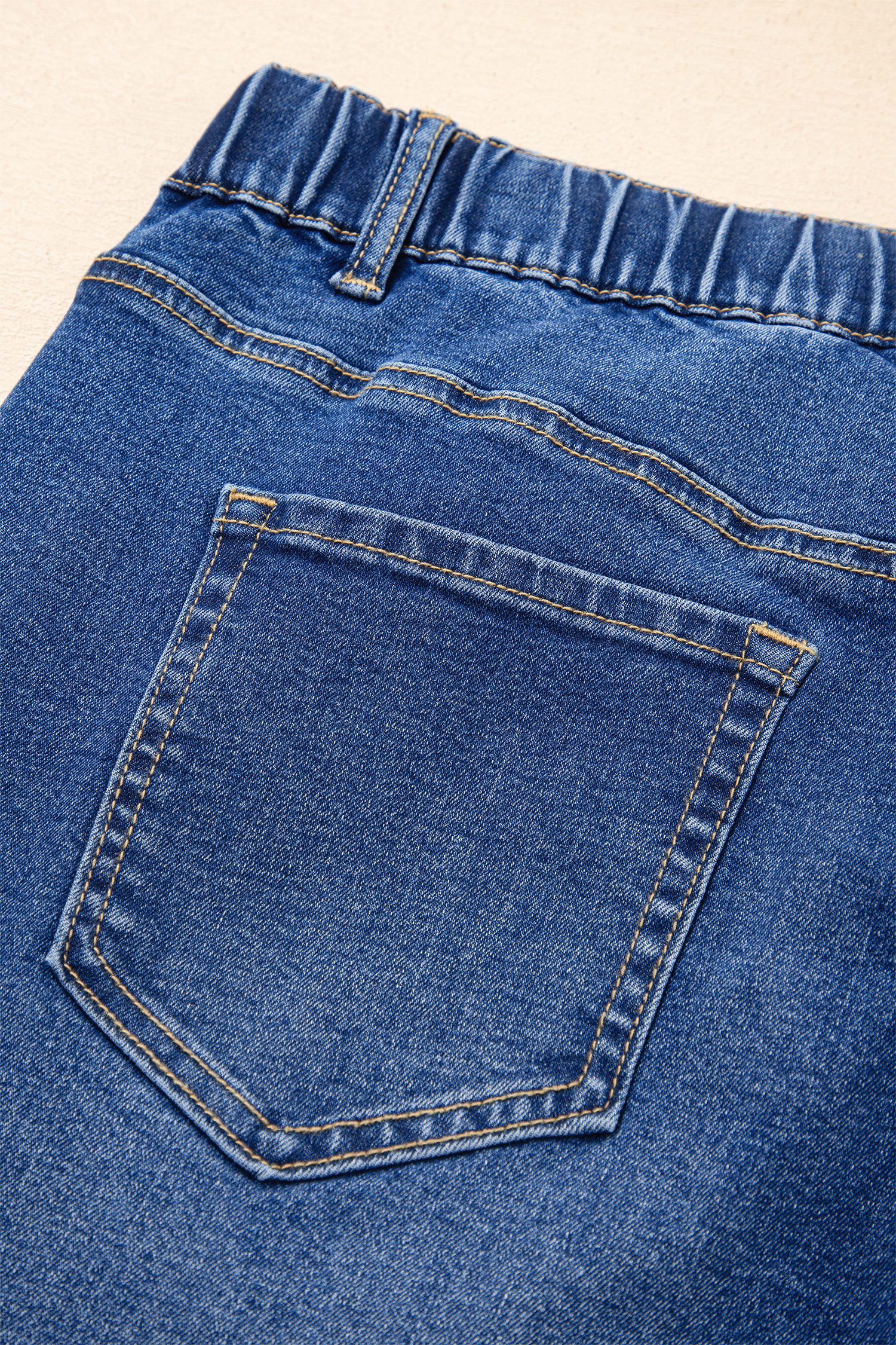 Plus Size Dark Blue Acid Wash Jeans with Contrast Lace-up – Casual Fit for Everyday Comfort - Detail View 13 Plus Size Dark Blue Acid Wash Jeans with Contrast Lace-up – Casual Fit for Everyday Comfort - Detail View 13