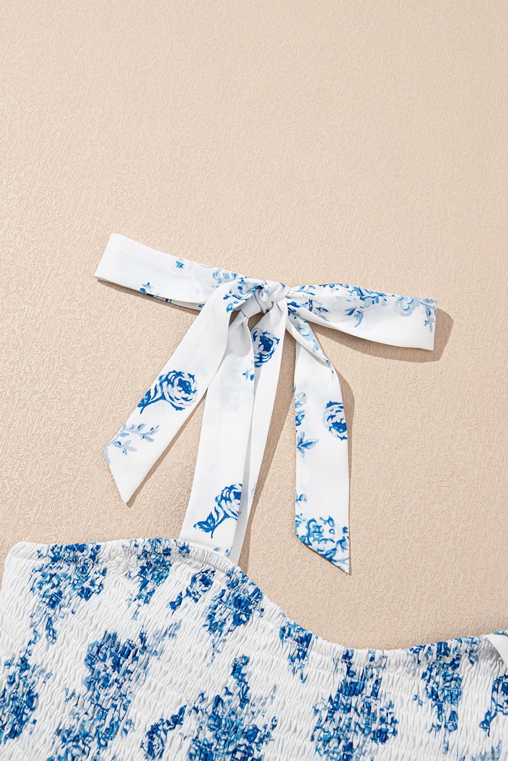 Summer Vacation Ready: High Waist Long Dress in Sky Blue with Flared Hem - Detail View 7 Summer Vacation Ready: High Waist Long Dress in Sky Blue with Flared Hem - Detail View 7