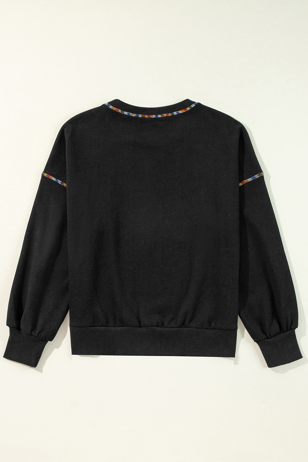Casual Black Santa Claus Sequin Sweatshirt for Women – Perfect for Daily Wear This Christmas Season - Detail View 6 Casual Black Santa Claus Sequin Sweatshirt for Women – Perfect for Daily Wear This Christmas Season - Detail View 6