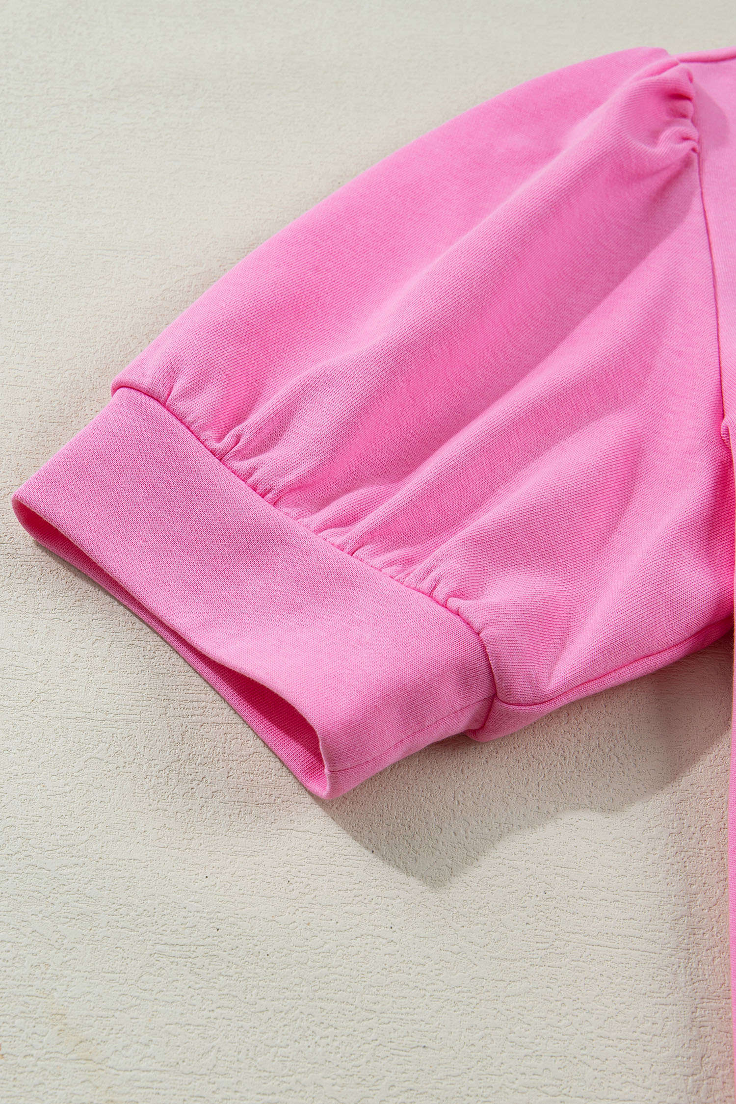 Chic Women's Stand Neck Blouse in Sachet Pink – Striped Short Sleeve Top for Office or Daily Wear - Detail View 9 Chic Women's Stand Neck Blouse in Sachet Pink – Striped Short Sleeve Top for Office or Daily Wear - Detail View 9