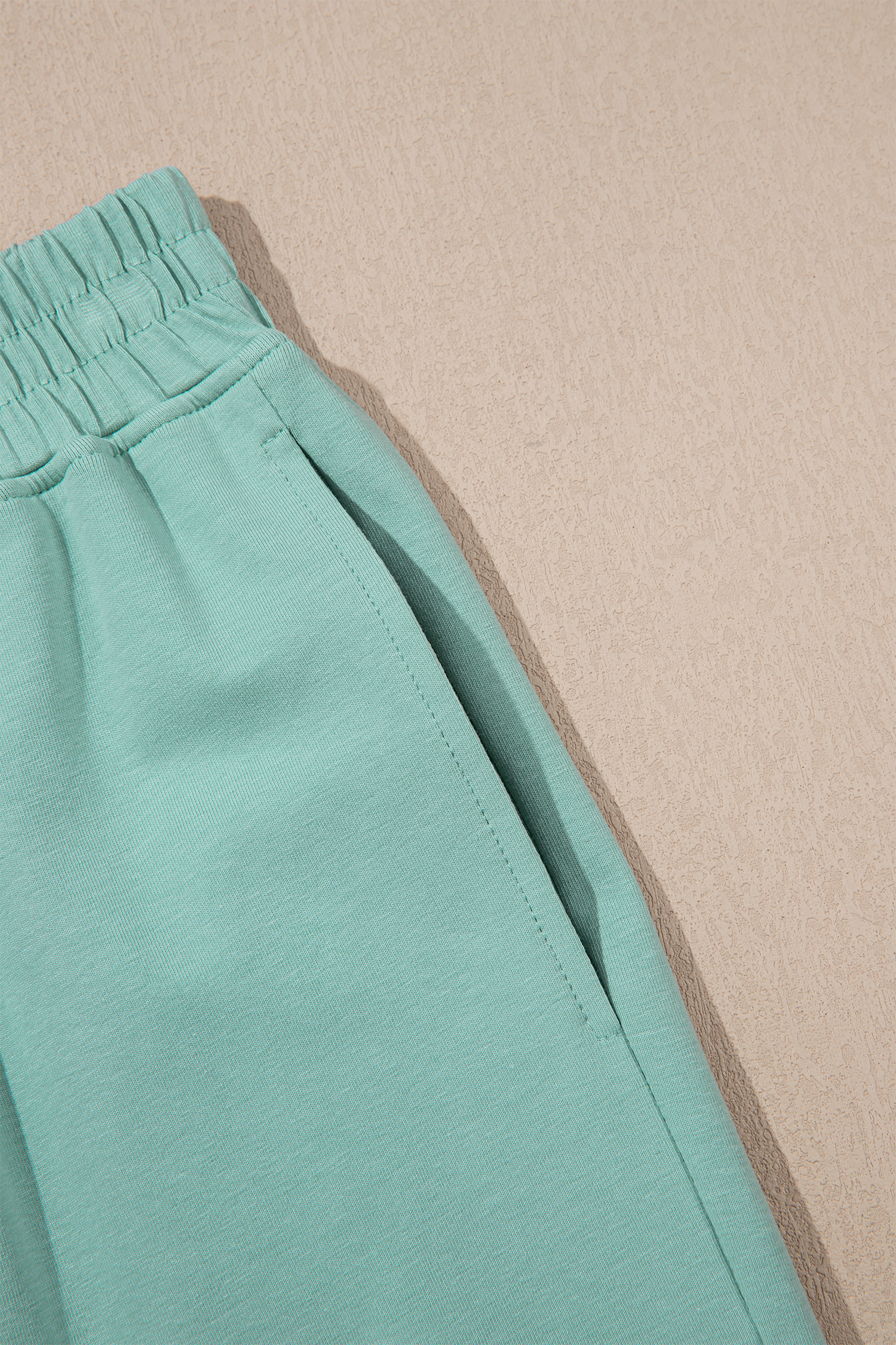 Comfortable Two-Piece Loungewear for Women – Moonlight Jade Sleeveless Tank and Jogger Pants - Detail View 12 Comfortable Two-Piece Loungewear for Women – Moonlight Jade Sleeveless Tank and Jogger Pants - Detail View 12
