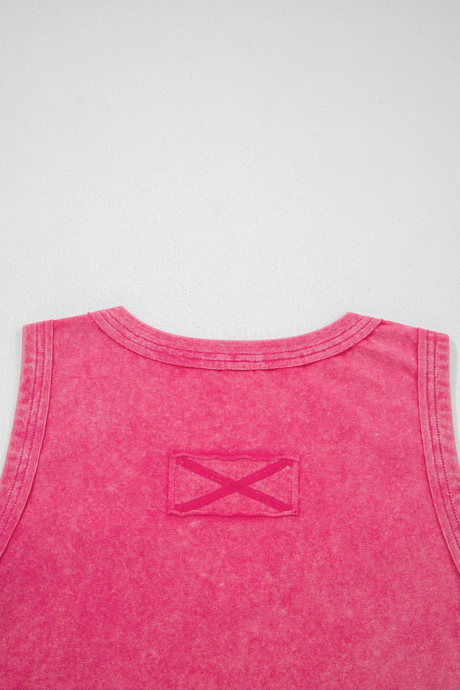 Chic Rose Red V Neck Tank Top – Vintage Style for Women’s Casual Summer Outfits - Detail View 9 Chic Rose Red V Neck Tank Top – Vintage Style for Women’s Casual Summer Outfits - Detail View 9