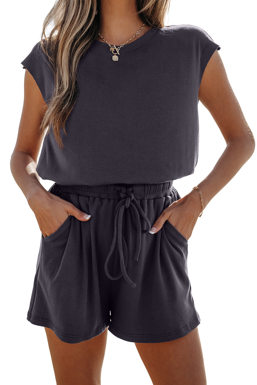 Casual and Versatile Women's Jumpsuit - Bristol Black with Cut-Out Design - Detail View 22 Casual and Versatile Women's Jumpsuit - Bristol Black with Cut-Out Design - Detail View 22