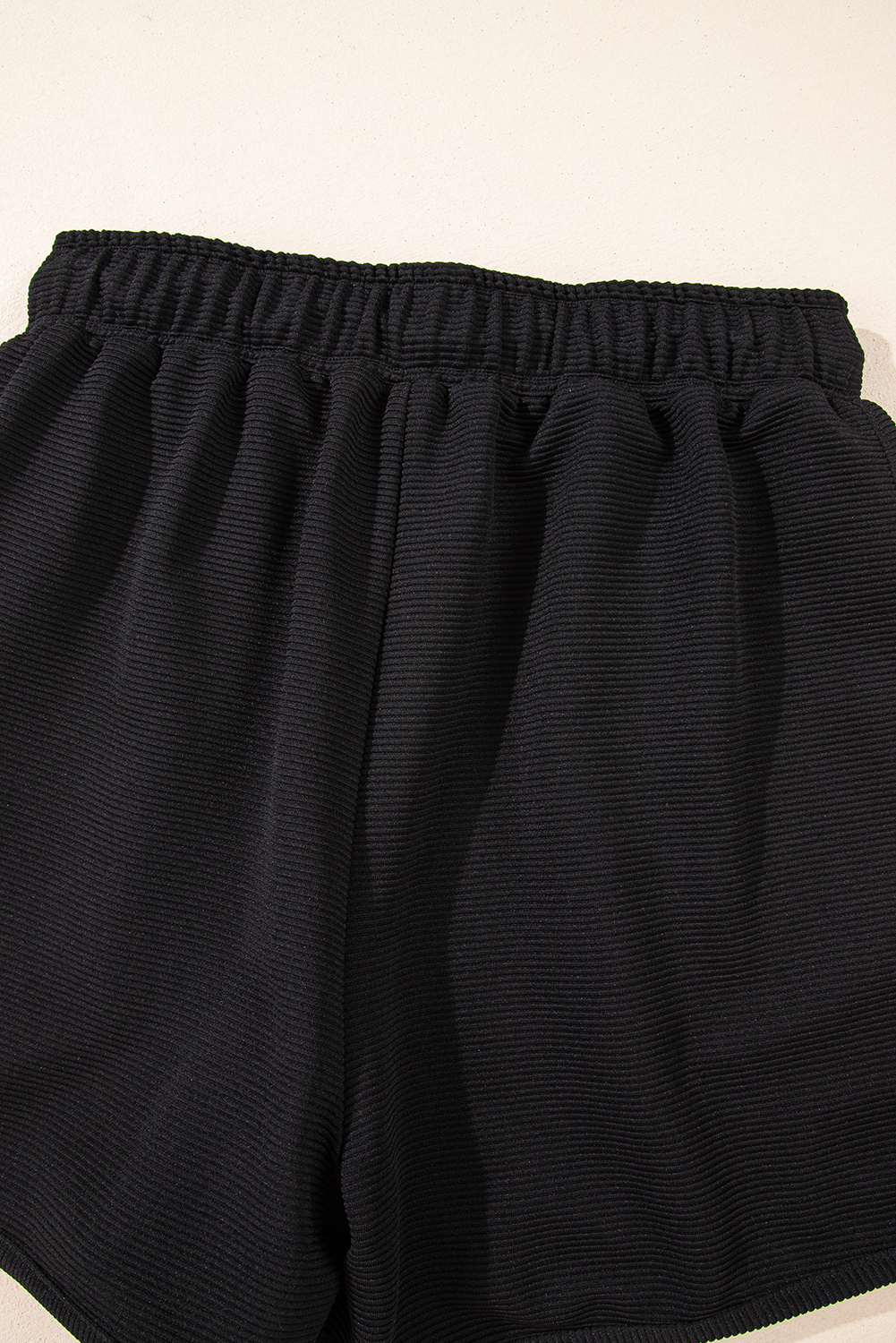 Women's Two-Piece Set, Black Outfit, Textured Fabric, Quarter Zip Top, Kangaroo Pocket, High Waist Shorts, Drawstring Detail, Casual Style, Comfortable Summer Wear, Daily Fashion, Shift Silhouette, Chic Look, Easy to Wear - Detail View 20 Women's Two-Piece Set, Black Outfit, Textured Fabric, Quarter Zip Top, Kangaroo Pocket, High Waist Shorts, Drawstring Detail, Casual Style, Comfortable Summer Wear, Daily Fashion, Shift Silhouette, Chic Look, Easy to Wear - Detail View 20