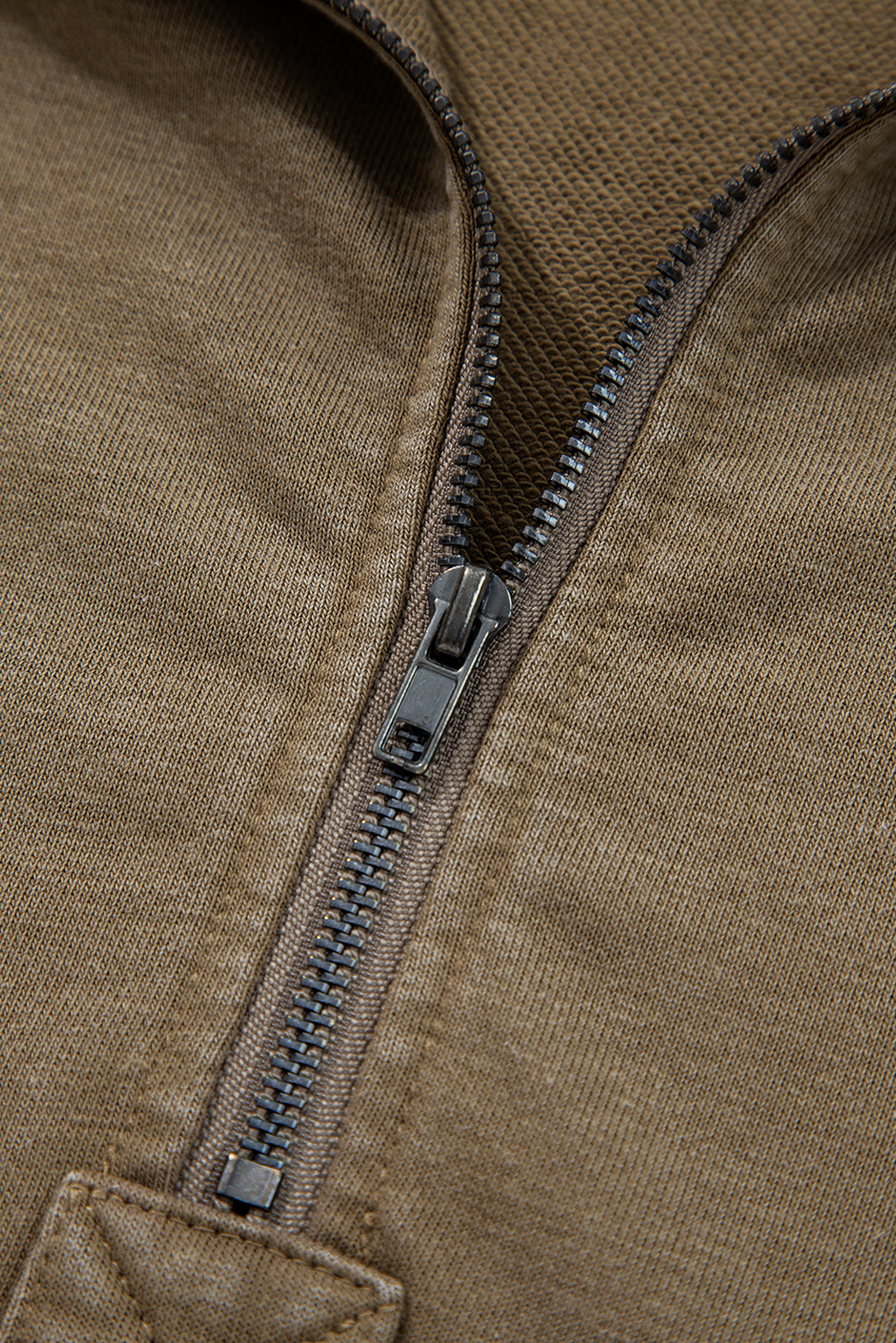 Women's Elmwood Half Zip Baggy Hoodie with Kangaroo Pocket - Detail View 10 Women's Elmwood Half Zip Baggy Hoodie with Kangaroo Pocket - Detail View 10