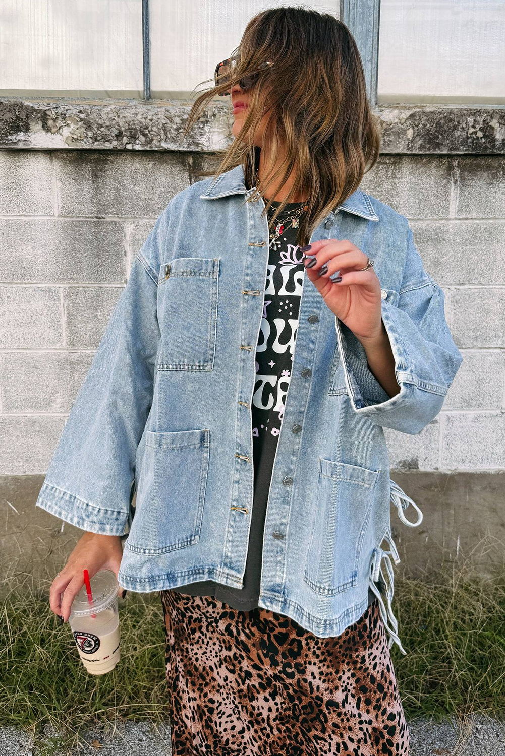 Trendy Western Style Denim Jacket in Beau Blue - Perfect for Daily Wear - Detail View 3 Trendy Western Style Denim Jacket in Beau Blue - Perfect for Daily Wear - Detail View 3