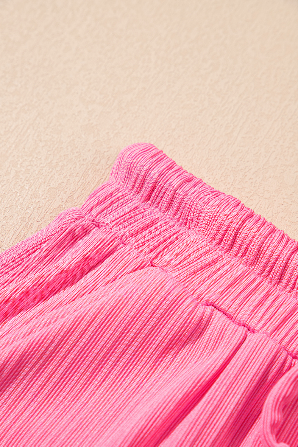 Pink Ruffle Trim Crop Vest Set, High Waist Midi Skirt Outfit - Detail View 14 Pink Ruffle Trim Crop Vest Set, High Waist Midi Skirt Outfit - Detail View 14