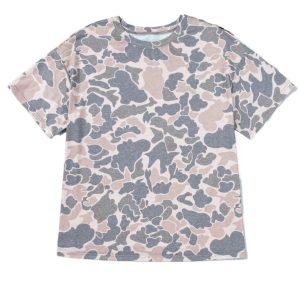 Women's Plus Size Camouflage Print T-Shirt – Retro Multicolour Short Sleeve Shift Tee, Casual Western Style - Main View