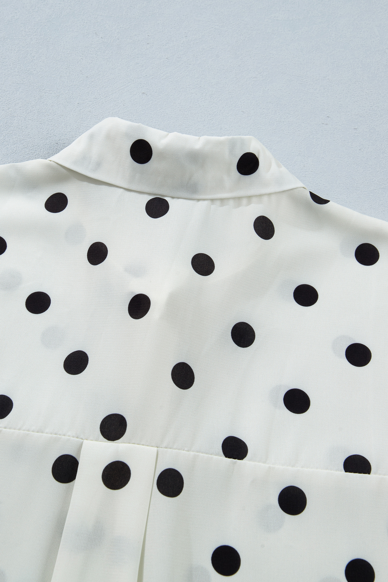 Classic Polka Dot Button-Up Shirt – Short Sleeve Casual Top - Detail View 9 Classic Polka Dot Button-Up Shirt – Short Sleeve Casual Top - Detail View 9