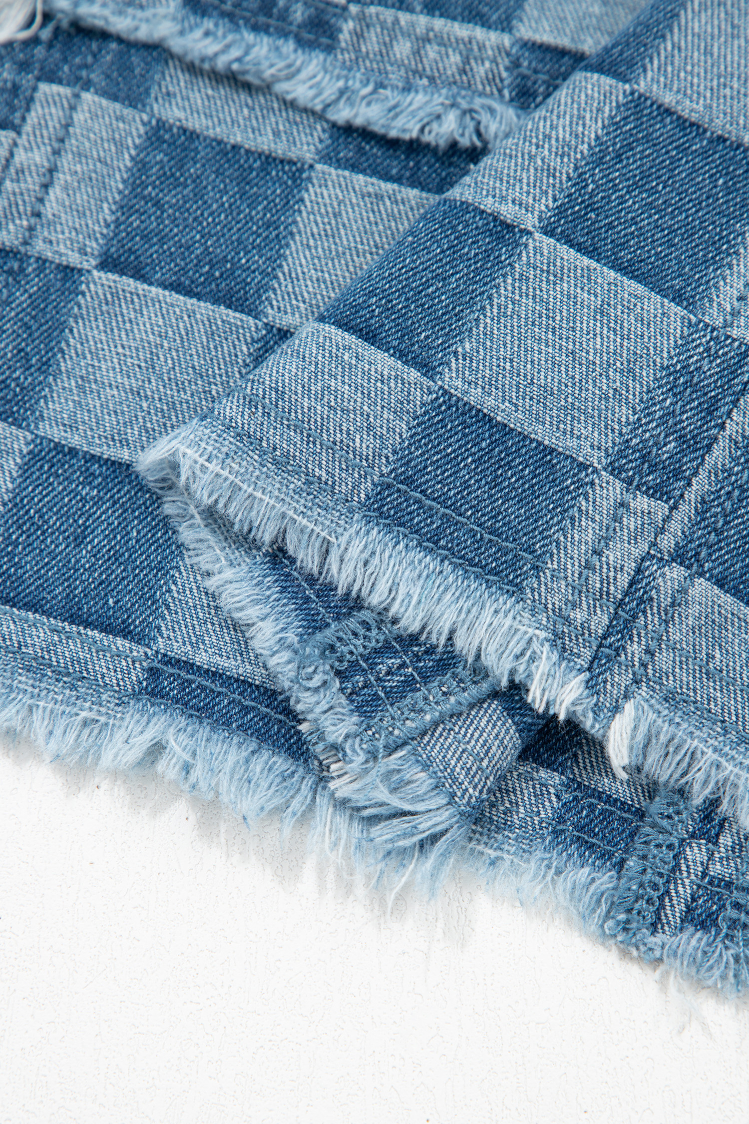Trendy Sky Blue Frayed Hem Mini Dress – Perfect for Women’s Summer Outings - Detail View 11 Trendy Sky Blue Frayed Hem Mini Dress – Perfect for Women’s Summer Outings - Detail View 11