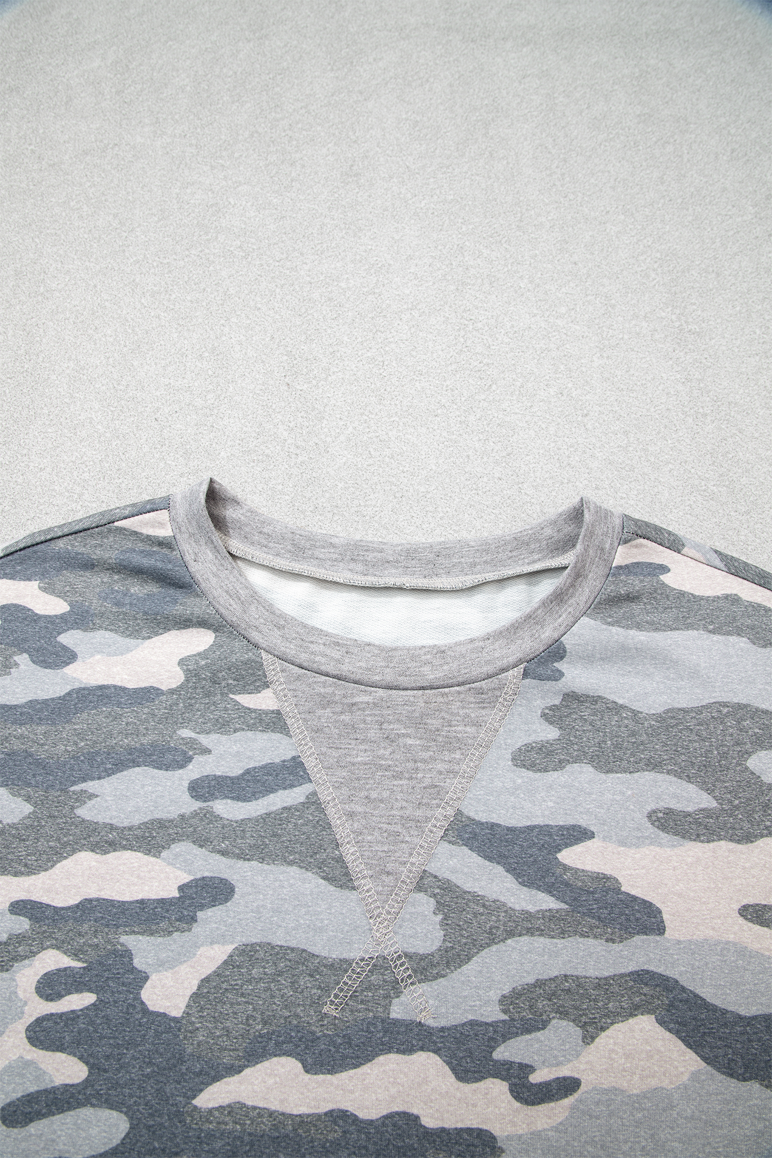 Casual Camo Sweatshirt for Women – Comfortable Round Neck Top - Detail View 8 Casual Camo Sweatshirt for Women – Comfortable Round Neck Top - Detail View 8