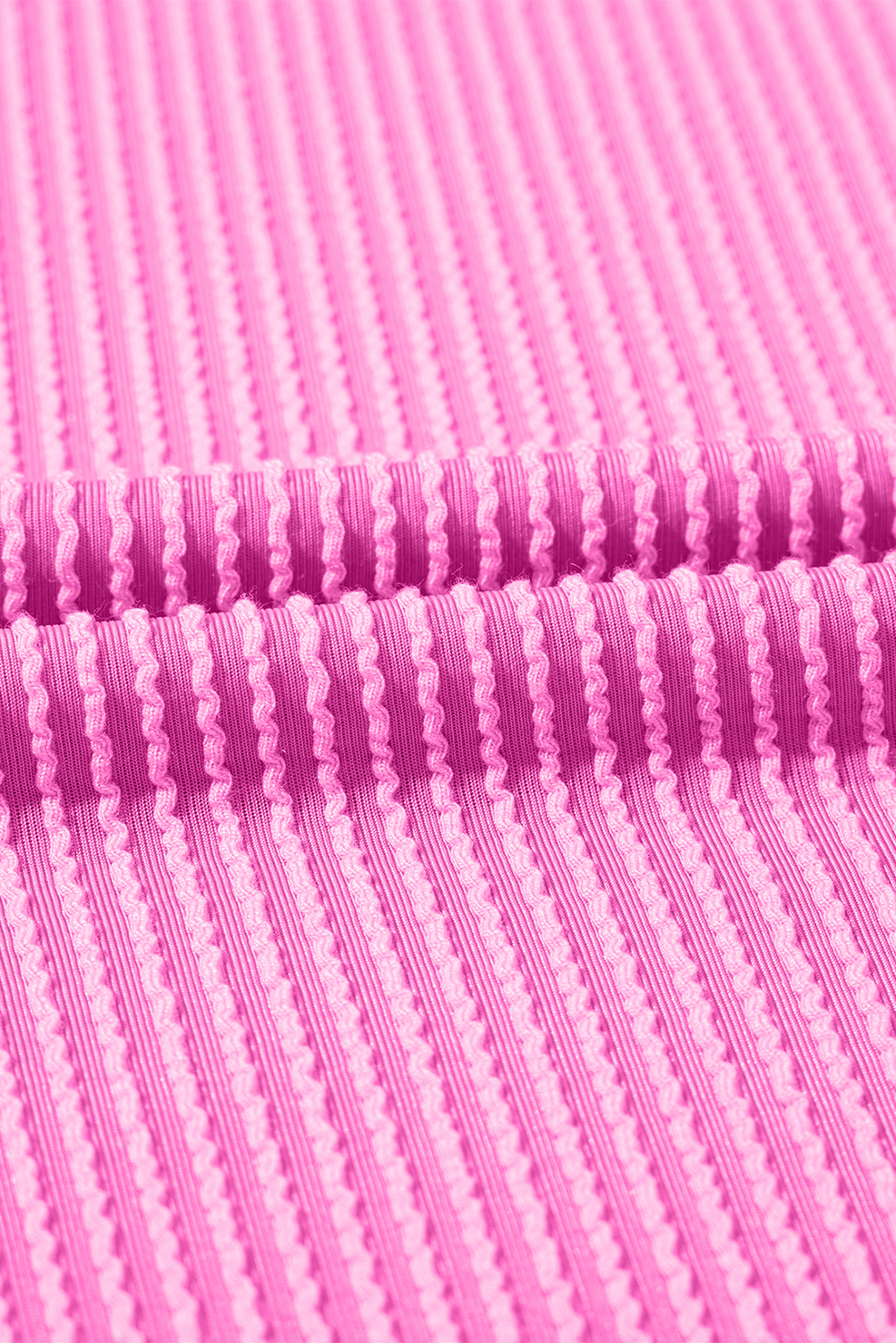 Women's Dress, Bright Pink, Corded Knit, Crew Neck, Puff Sleeve, Shift Mini Dress, Casual Wear, Daily Occasion, Solid Color, Summer Fashion, Comfortable Fit, Elegant Style, Short Sleeve, Timeless Silhouette - Detail View 16 Women's Dress, Bright Pink, Corded Knit, Crew Neck, Puff Sleeve, Shift Mini Dress, Casual Wear, Daily Occasion, Solid Color, Summer Fashion, Comfortable Fit, Elegant Style, Short Sleeve, Timeless Silhouette - Detail View 16