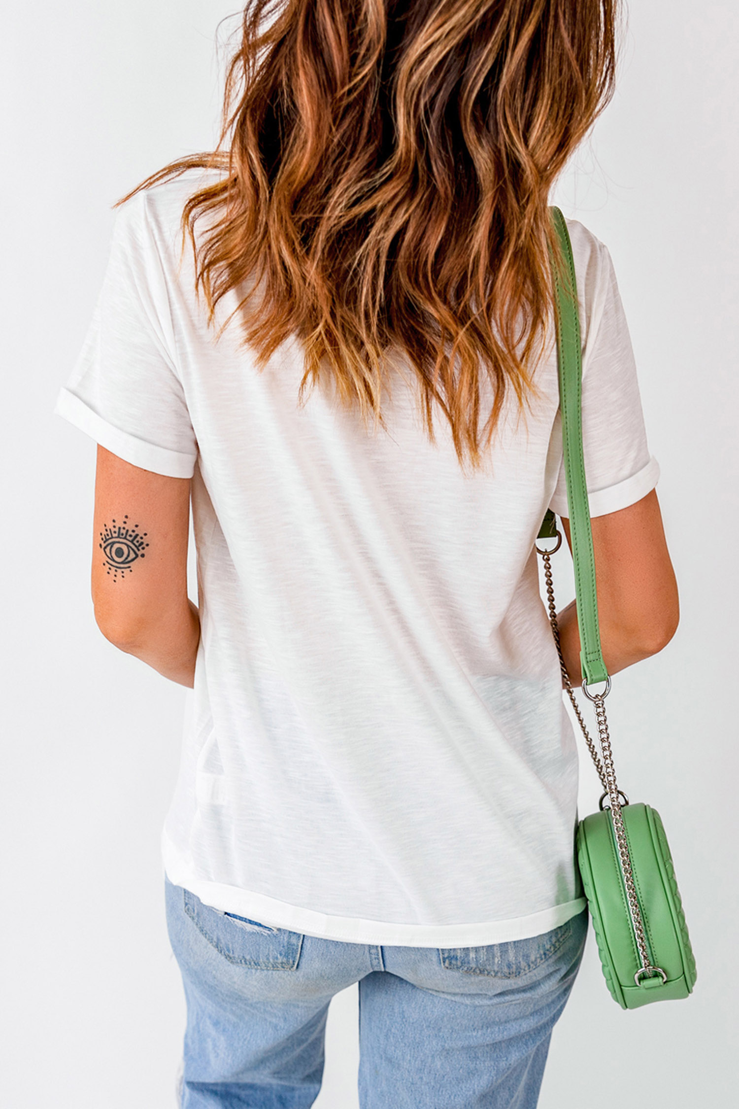Women's Western Duck Graphic Tee, Casual Summer T Shirt - Detail View 7 Women's Western Duck Graphic Tee, Casual Summer T Shirt - Detail View 7