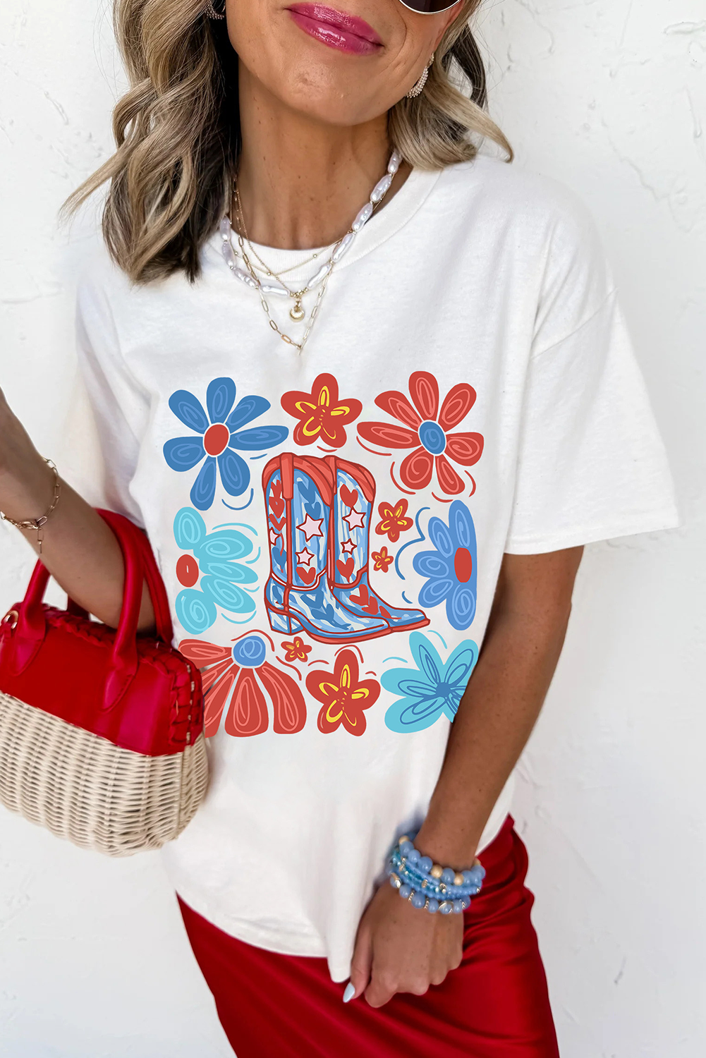 Casual Short Sleeve Crew Neck Independence Day Tee - Perfect for Summer Celebrations - Detail View 3 Casual Short Sleeve Crew Neck Independence Day Tee - Perfect for Summer Celebrations - Detail View 3