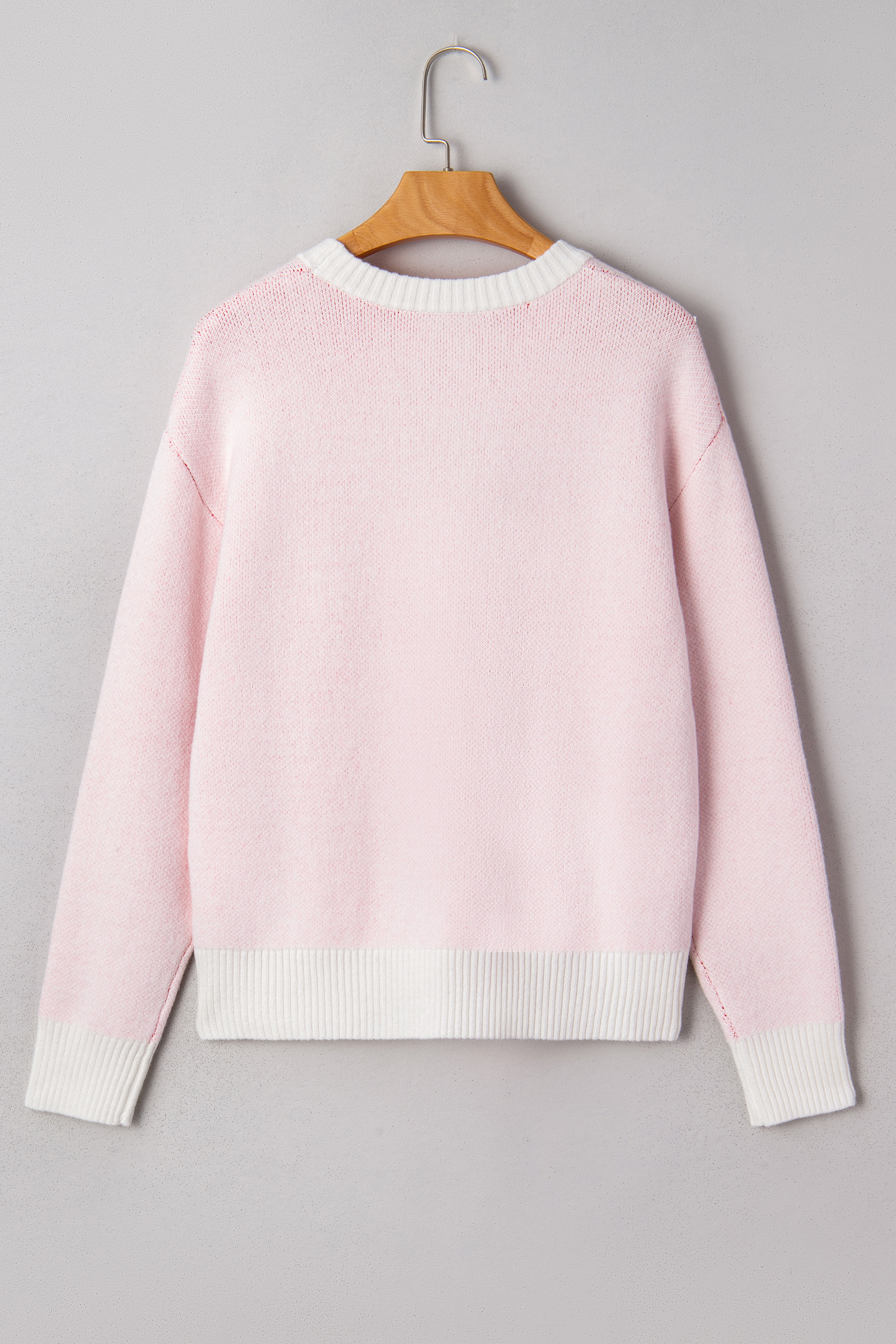 Women's White Long Sleeve Sweater – Versatile Daily Outfit for Autumn Days - Detail View 3 Women's White Long Sleeve Sweater – Versatile Daily Outfit for Autumn Days - Detail View 3