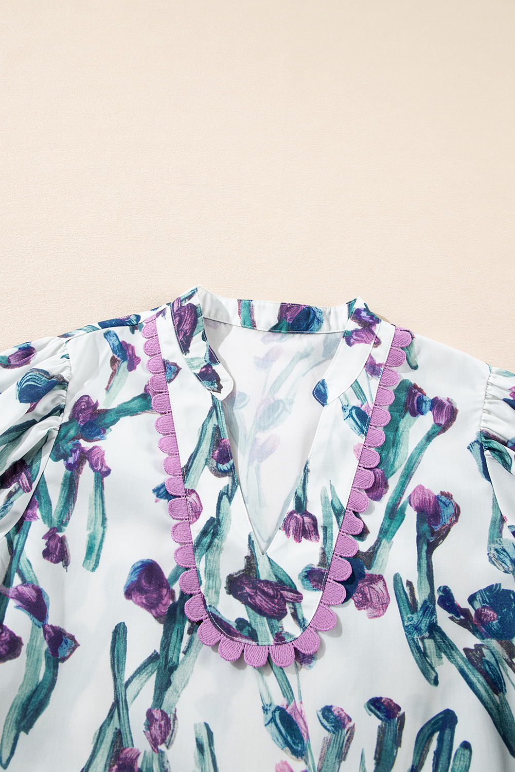 Stylish and Delicate Women's Top with Ricrac Detail - Perfect for Summer - Detail View 15 Stylish and Delicate Women's Top with Ricrac Detail - Perfect for Summer - Detail View 15