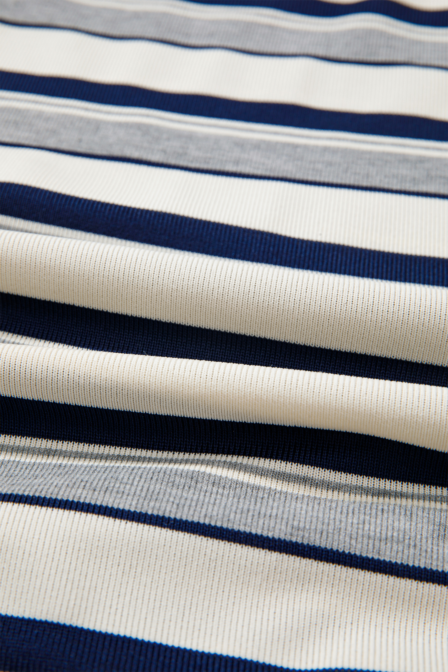 Oversized Striped Pullover, Modern Stand Neck Autumn Sweater - Detail View 11 Oversized Striped Pullover, Modern Stand Neck Autumn Sweater - Detail View 11