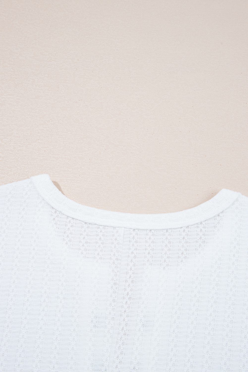 Versatile Women's Short Sleeve V Neck Top - Breathable Textured Design for Summer - Detail View 7 Versatile Women's Short Sleeve V Neck Top - Breathable Textured Design for Summer - Detail View 7