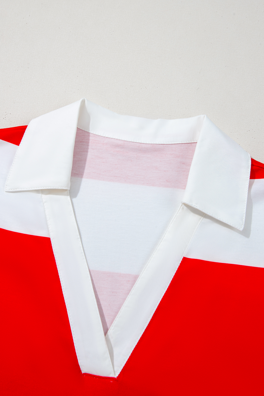 Chic Casual Blouse with Cuffed Dolman Sleeves - Perfect for Summer - Detail View 6 Chic Casual Blouse with Cuffed Dolman Sleeves - Perfect for Summer - Detail View 6