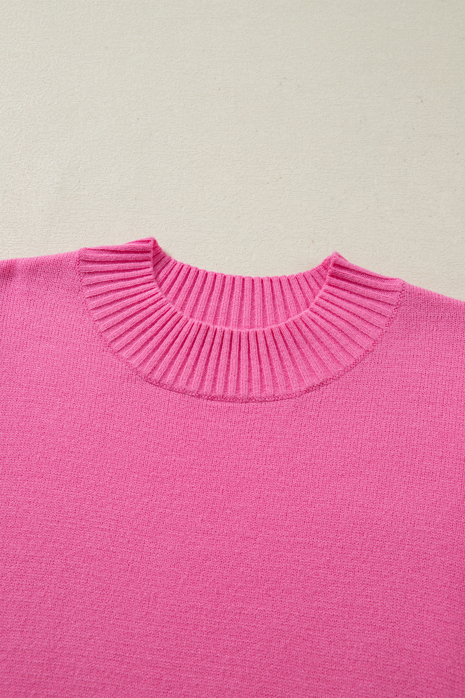 Sachet Pink Ruffle Short Sleeve Sweater for Women – Casual Summer Knit Top - Detail View 7 Sachet Pink Ruffle Short Sleeve Sweater for Women – Casual Summer Knit Top - Detail View 7