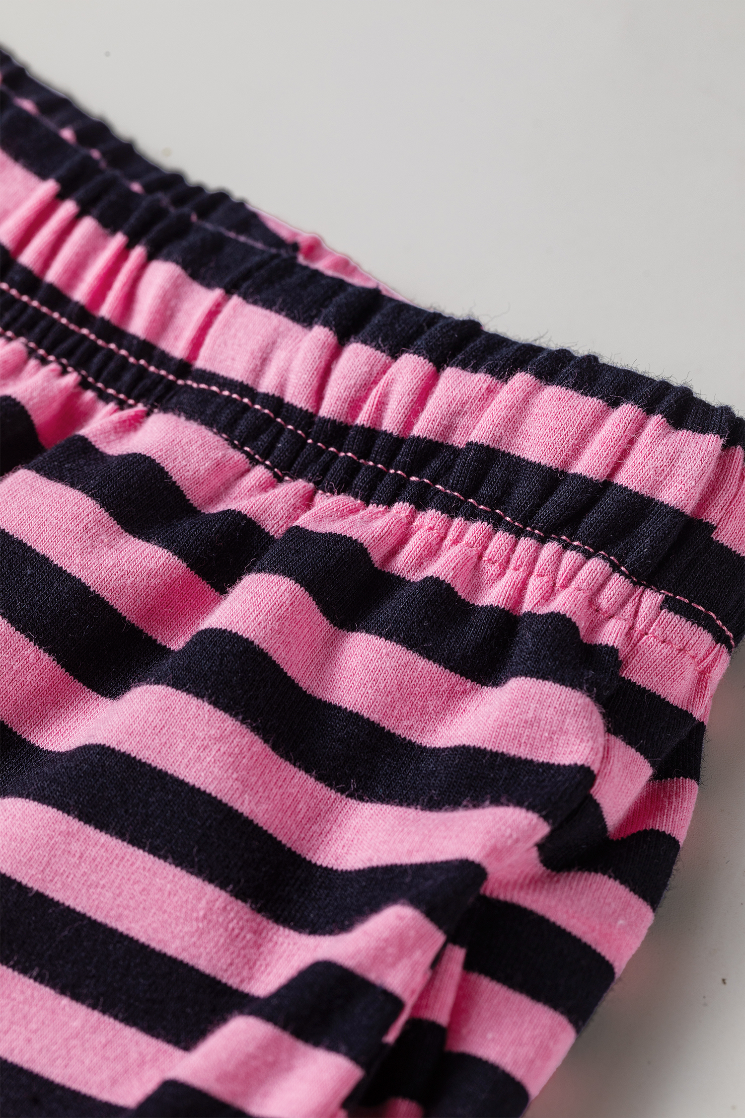 Pink Striped Women's Pajama Set, Long Sleeve Lounge - Detail View 11 Pink Striped Women's Pajama Set, Long Sleeve Lounge - Detail View 11
