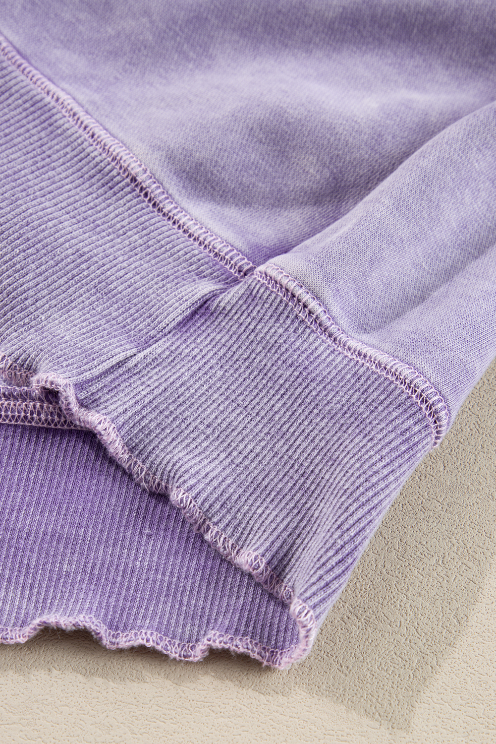 Women's Sweatshirt, Orchid Petal, Waffle Knit, Patchwork, Raglan Sleeves, Long Sleeve, Casual Style, Daily Wear, Solid Color, Comfortable, Cozy, Winter Fashion, Round Neck, Tops - Detail View 8 Women's Sweatshirt, Orchid Petal, Waffle Knit, Patchwork, Raglan Sleeves, Long Sleeve, Casual Style, Daily Wear, Solid Color, Comfortable, Cozy, Winter Fashion, Round Neck, Tops - Detail View 8