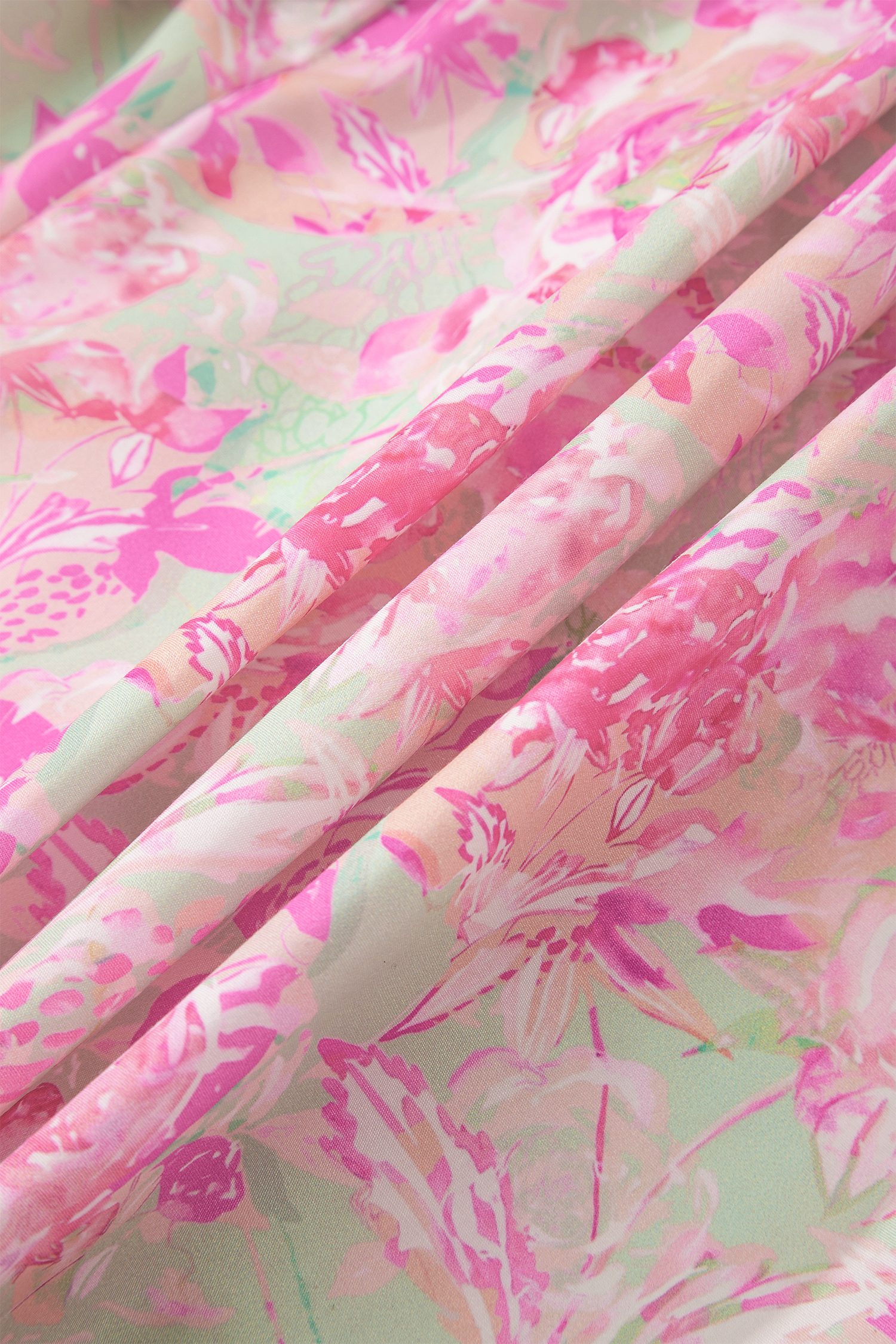 Chic Pink Floral Knot Front Blouse – Perfect for Summer Outings and Casual Wear - Detail View 7 Chic Pink Floral Knot Front Blouse – Perfect for Summer Outings and Casual Wear - Detail View 7