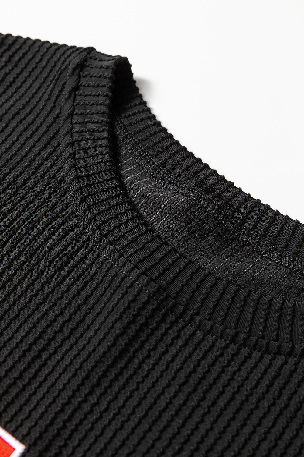 Women's Black Corded Long Sleeve Set with Pockets and Letter Design – Comfortable Autumn Layering for Casual Days - Detail View 18 Women's Black Corded Long Sleeve Set with Pockets and Letter Design – Comfortable Autumn Layering for Casual Days - Detail View 18