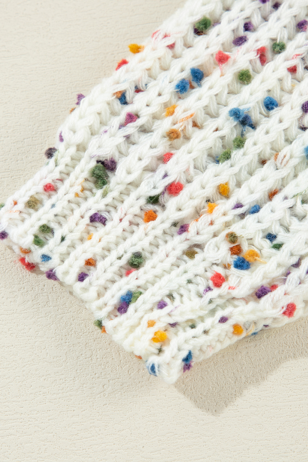 Casual Round Neck Sweater for Fall - Eye-Catching Confetti Pattern - Detail View 23 Casual Round Neck Sweater for Fall - Eye-Catching Confetti Pattern - Detail View 23