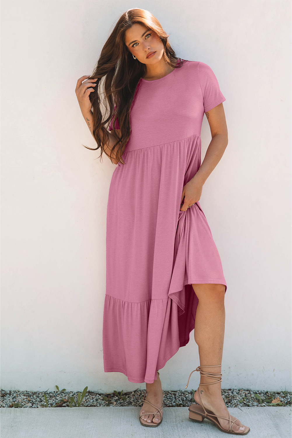 Flattering A-Line Long Dress for Summer - Comfortable and Versatile - Detail View 7 Flattering A-Line Long Dress for Summer - Comfortable and Versatile - Detail View 7
