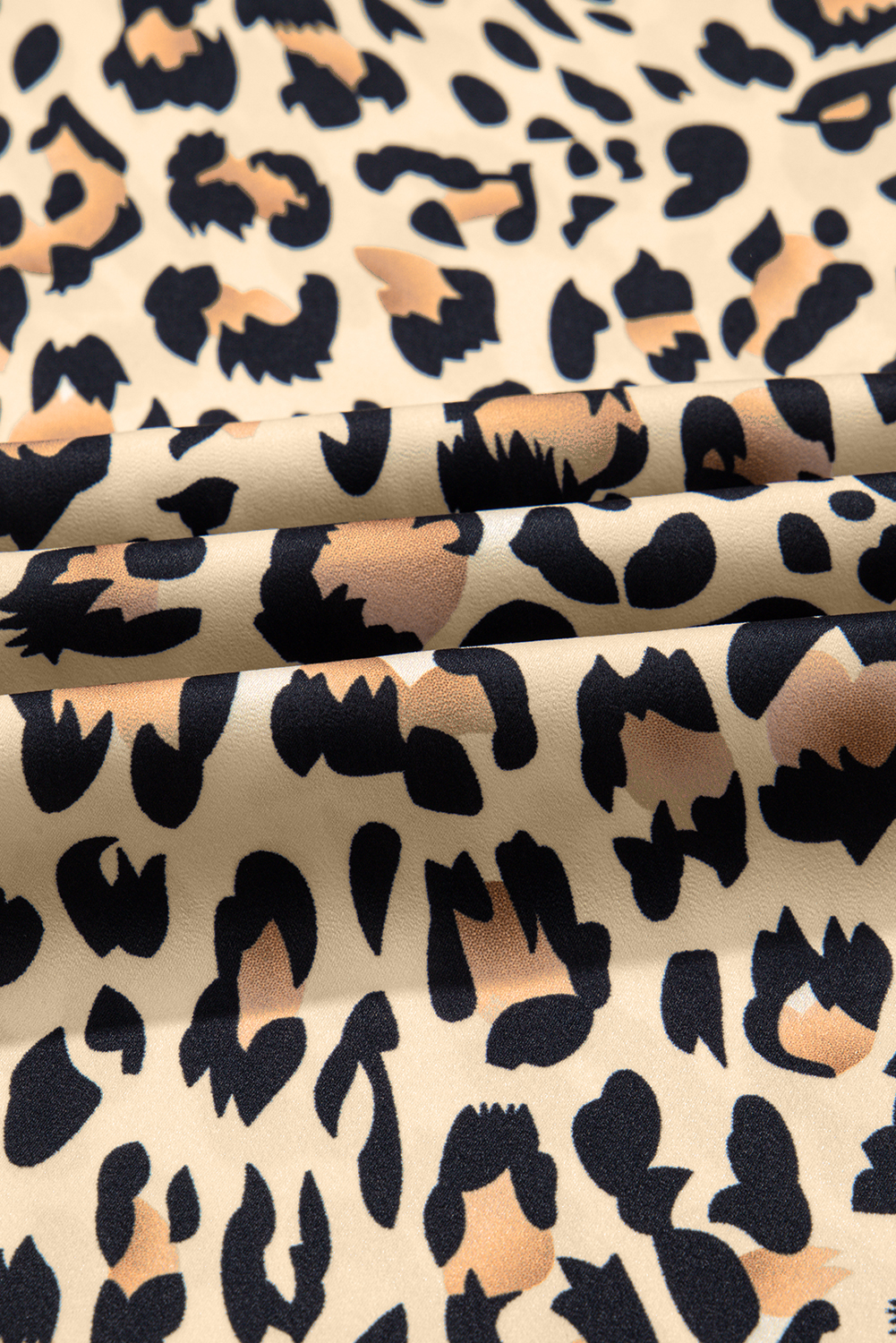 Casual Flowy Leopard Wide Leg Trousers with Elasticated Drawstring Waist - Detail View 6 Casual Flowy Leopard Wide Leg Trousers with Elasticated Drawstring Waist - Detail View 6