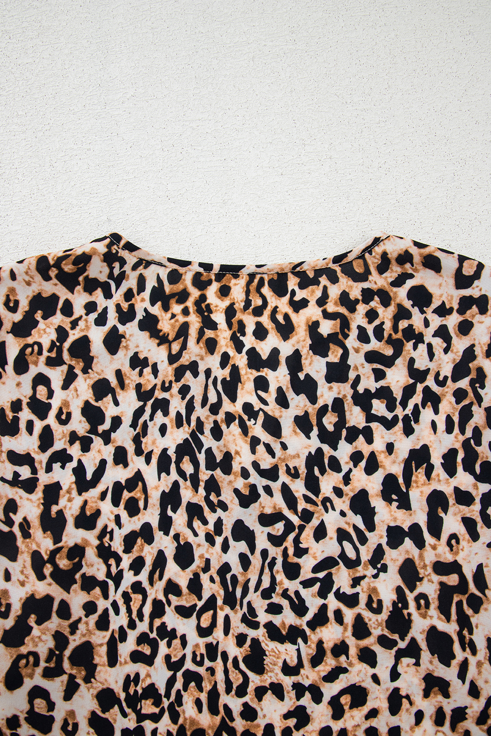 Women's Blouse, Apricot Leopard, V Neck, Half Sleeve, Casual Style, Trendy Look, Relaxed Fit, Easy Wear, Summer Fashion, Feminine Design, Chic Top, Tops & Shirts - Detail View 8 Women's Blouse, Apricot Leopard, V Neck, Half Sleeve, Casual Style, Trendy Look, Relaxed Fit, Easy Wear, Summer Fashion, Feminine Design, Chic Top, Tops & Shirts - Detail View 8
