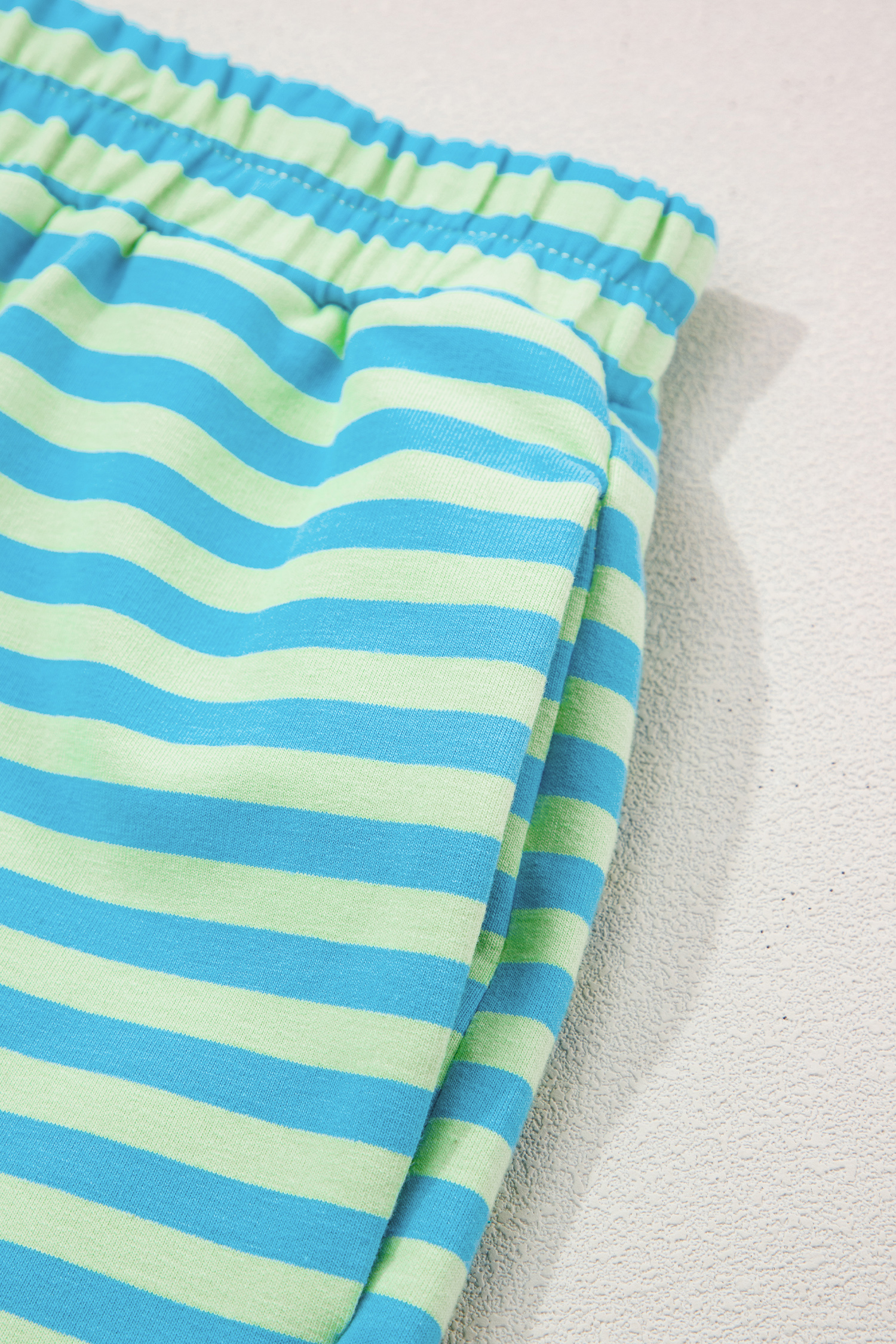 Southern Belle Striped Two Piece Outfit – Women’s Long Sleeve Top and Shorts with Pockets - Detail View 9 Southern Belle Striped Two Piece Outfit – Women’s Long Sleeve Top and Shorts with Pockets - Detail View 9