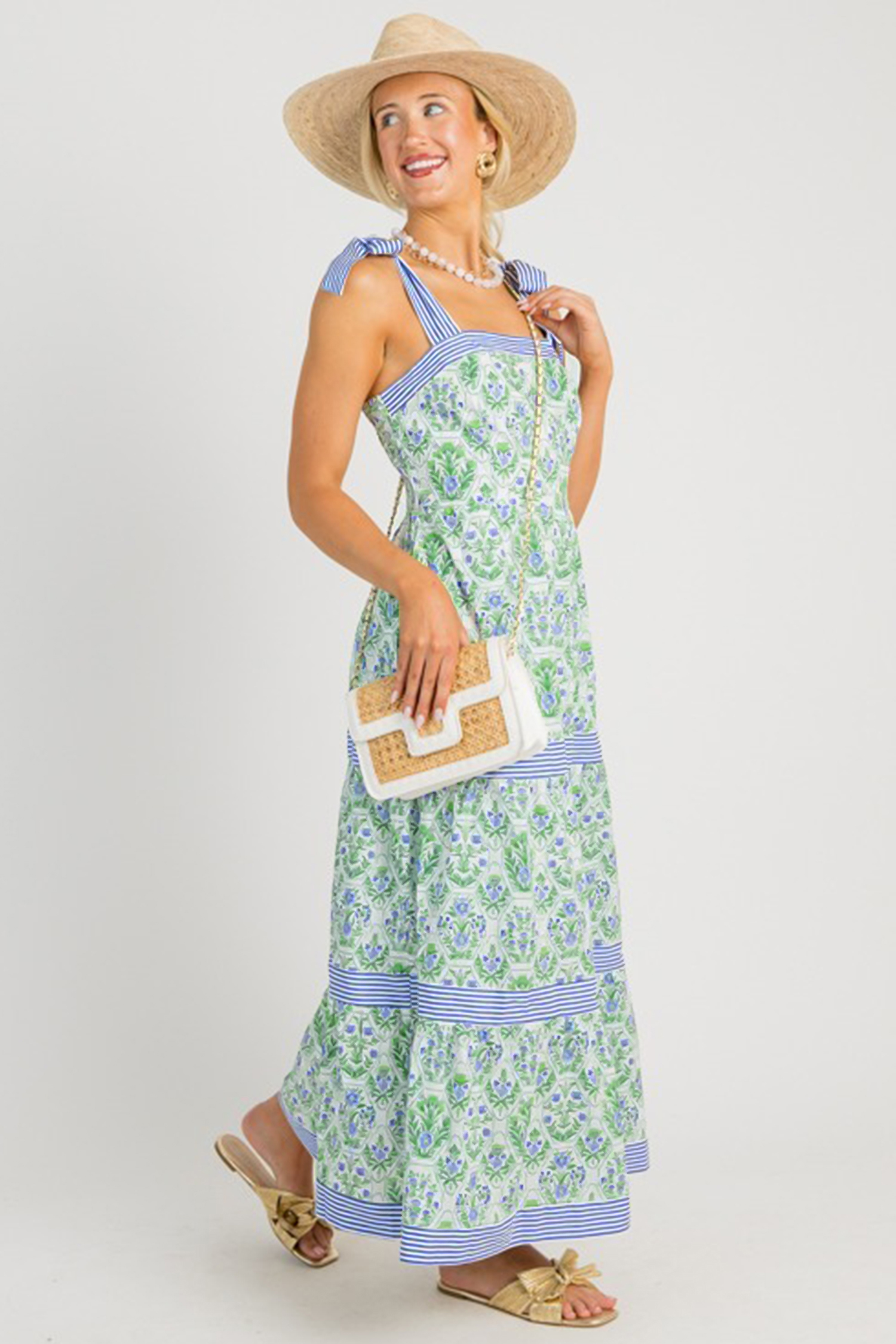 Women's Sleeveless Floral Tie Dress – Sweet Summer Gift - Detail View 3 Women's Sleeveless Floral Tie Dress – Sweet Summer Gift - Detail View 3