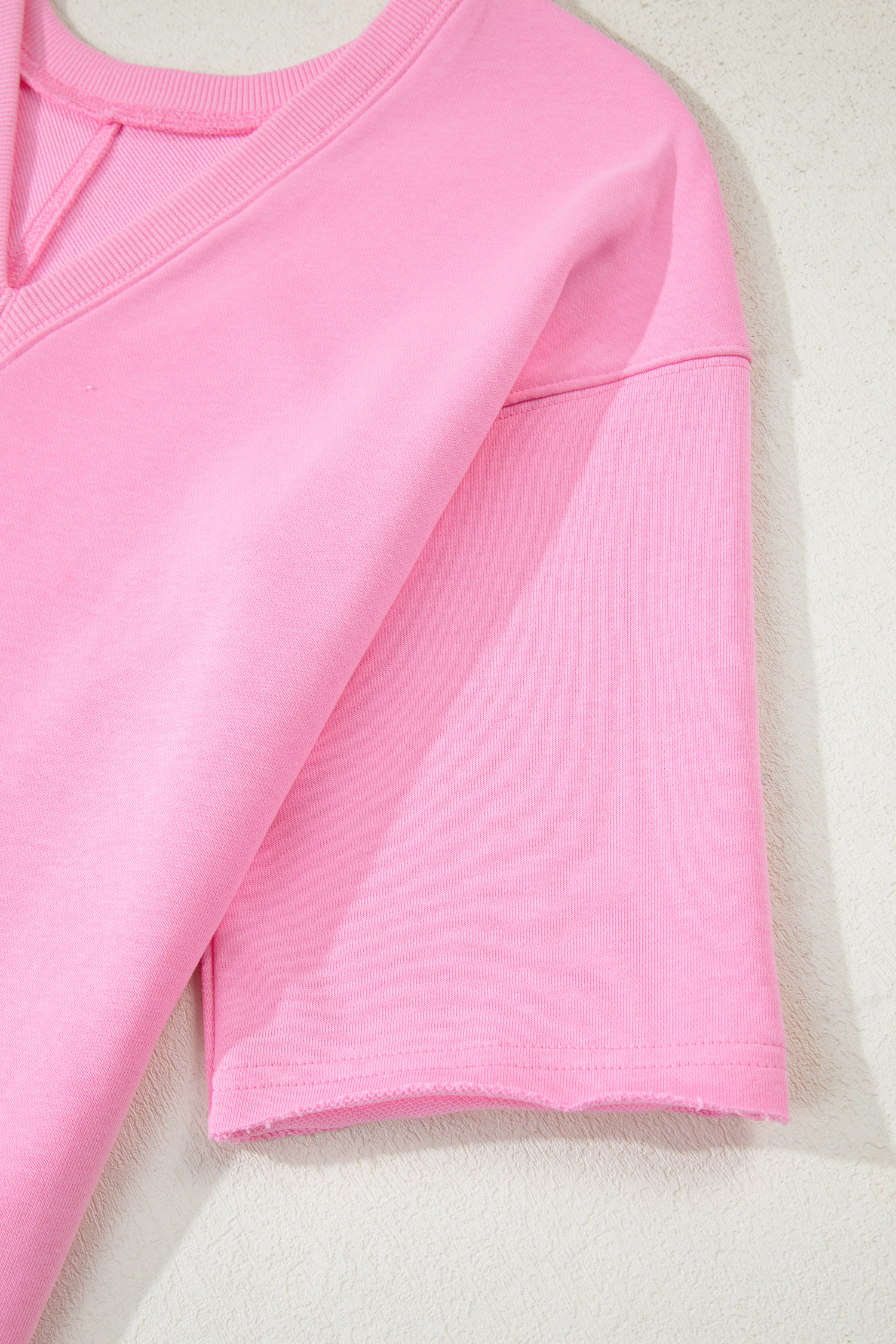 Casual Pink Shift Romper for Women – Effortless Half Sleeve Style for Everyday Wear - Detail View 6 Casual Pink Shift Romper for Women – Effortless Half Sleeve Style for Everyday Wear - Detail View 6