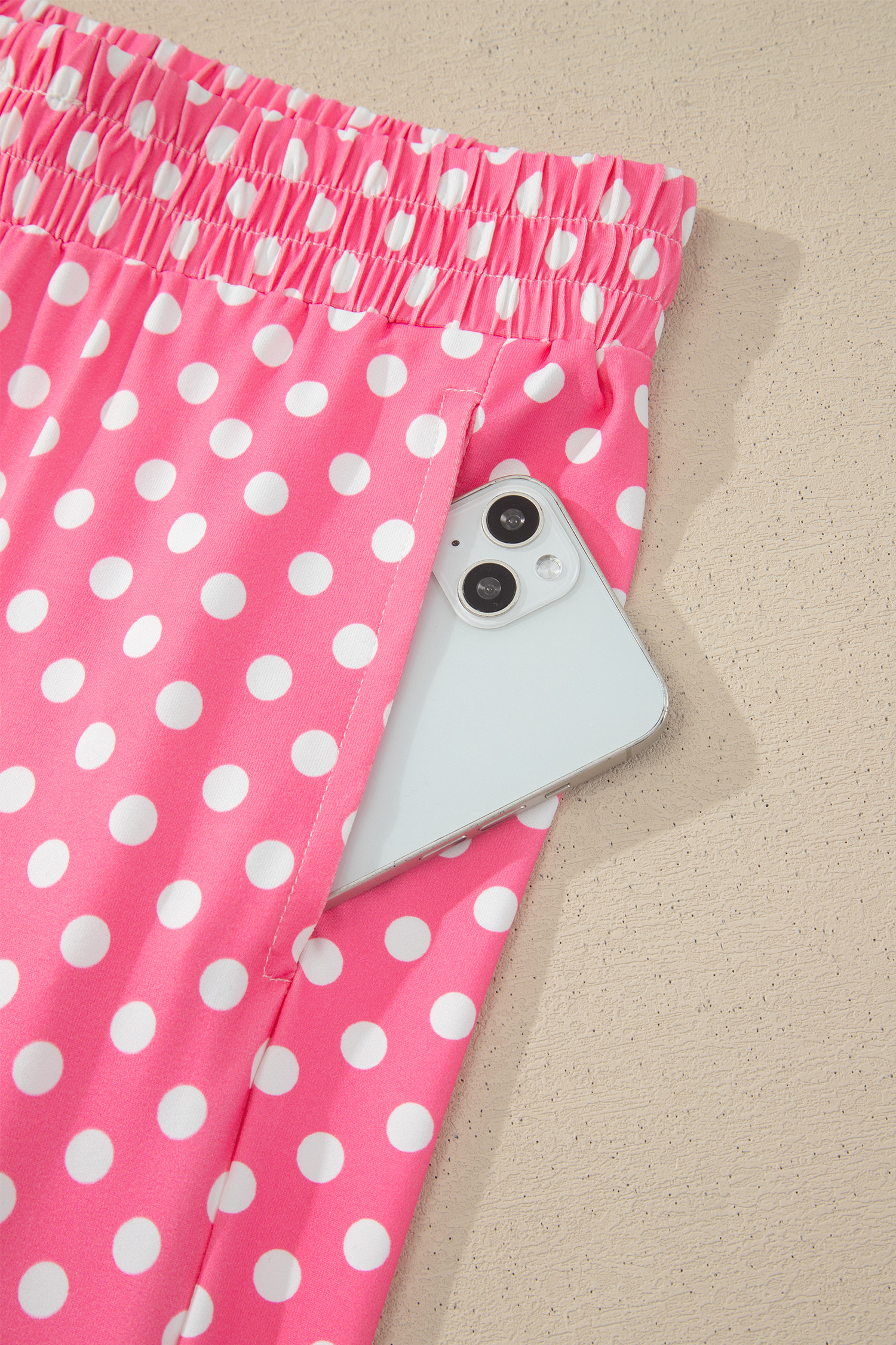 Women's Polka Dot Tank and Wide Leg Pants Set for Vacation - Detail View 11 Women's Polka Dot Tank and Wide Leg Pants Set for Vacation - Detail View 11