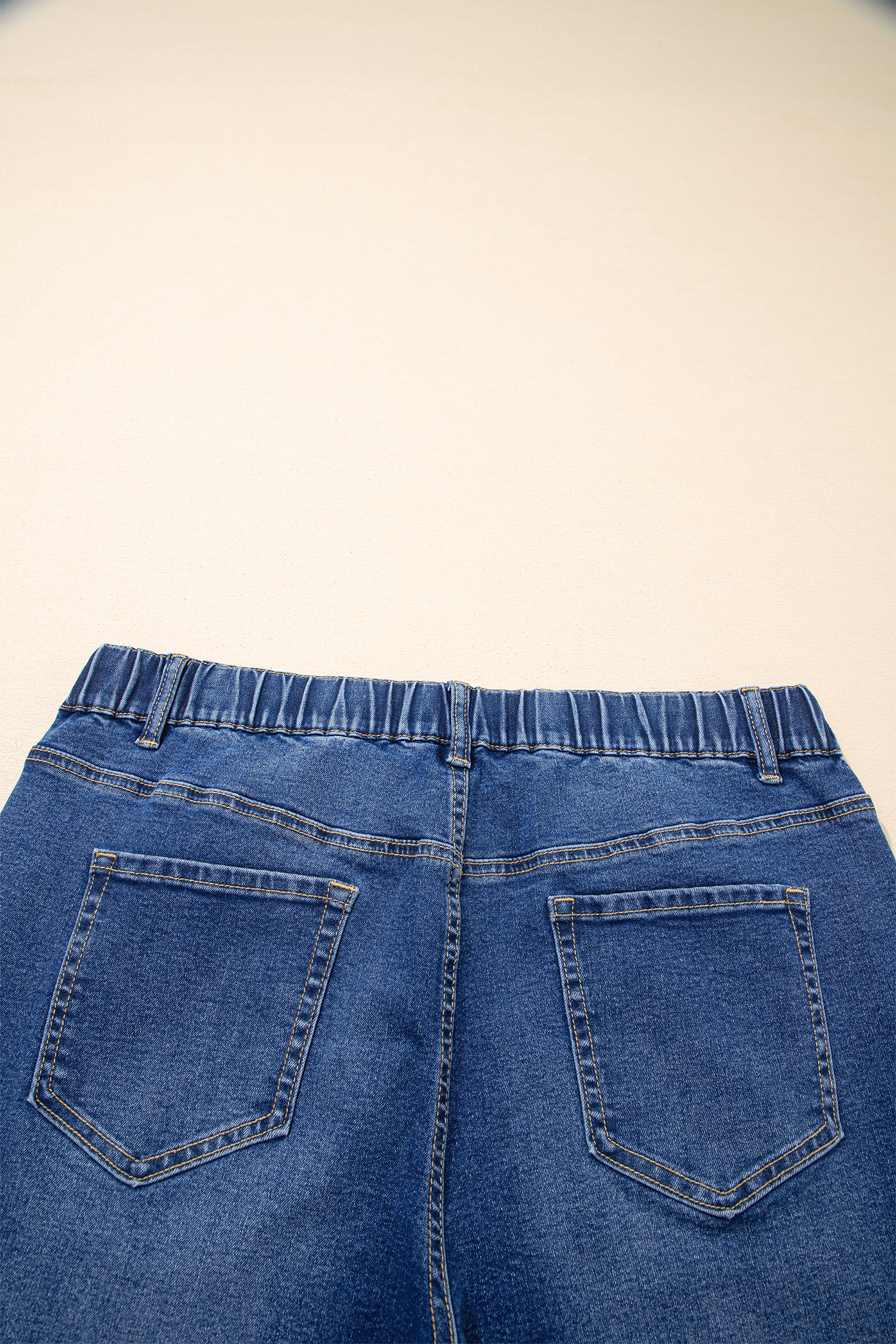 Chic Dark Blue Acid Wash Plus Size Jeans with Lace-up Design – Perfect for Daily Wear - Detail View 12 Chic Dark Blue Acid Wash Plus Size Jeans with Lace-up Design – Perfect for Daily Wear - Detail View 12