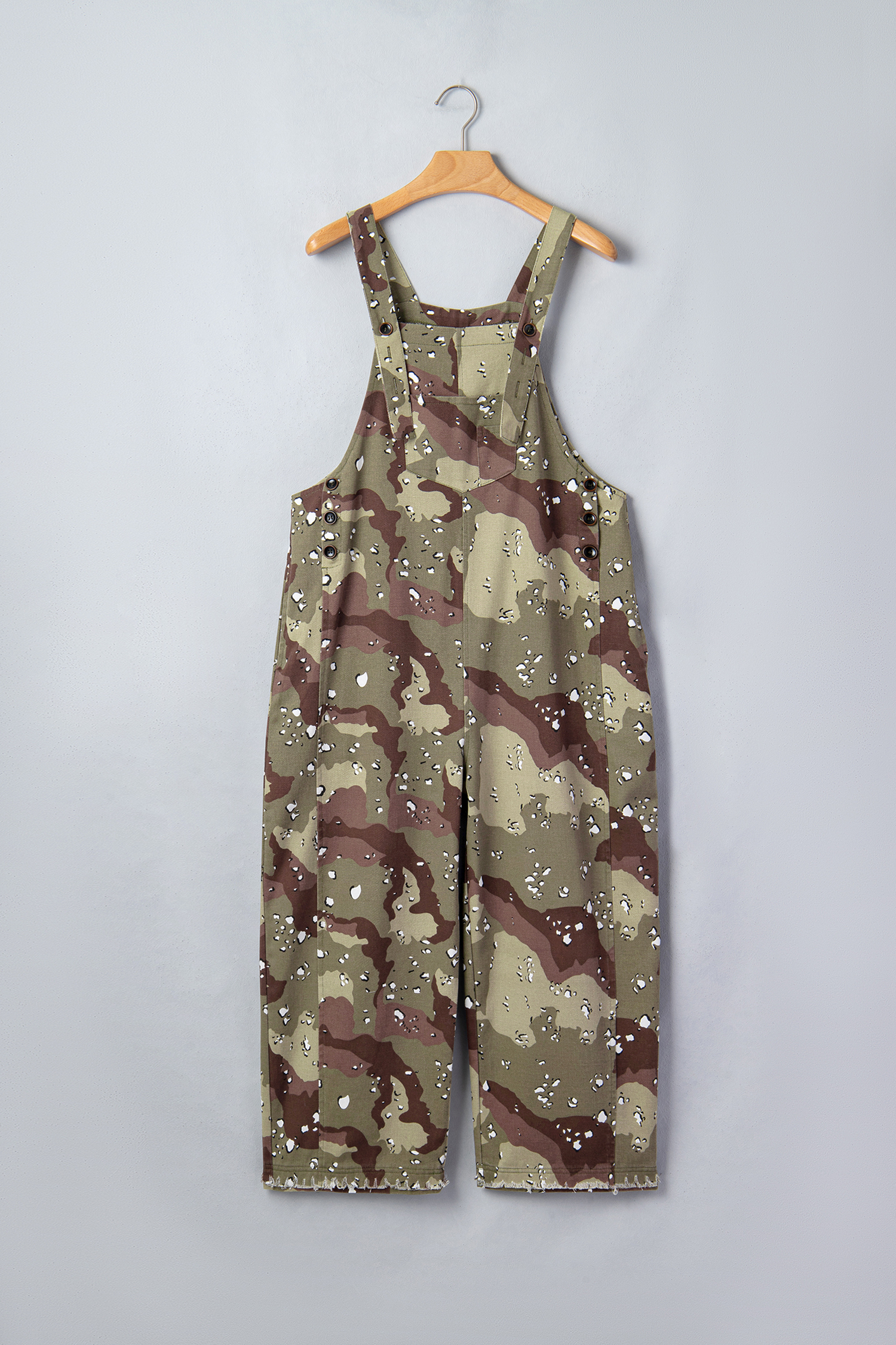 Western Style Women's Camo Overalls – Abstract Leopard Print Denim Jumpsuit, Outdoor Gift Idea - Detail View 3 Western Style Women's Camo Overalls – Abstract Leopard Print Denim Jumpsuit, Outdoor Gift Idea - Detail View 3