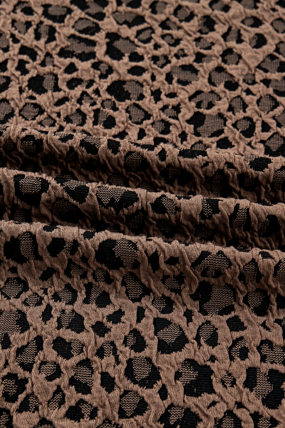 Trendy Leopard Print Long Sleeve Top with Ribbed Trim - Perfect for Daily Wear - Detail View 10 Trendy Leopard Print Long Sleeve Top with Ribbed Trim - Perfect for Daily Wear - Detail View 10