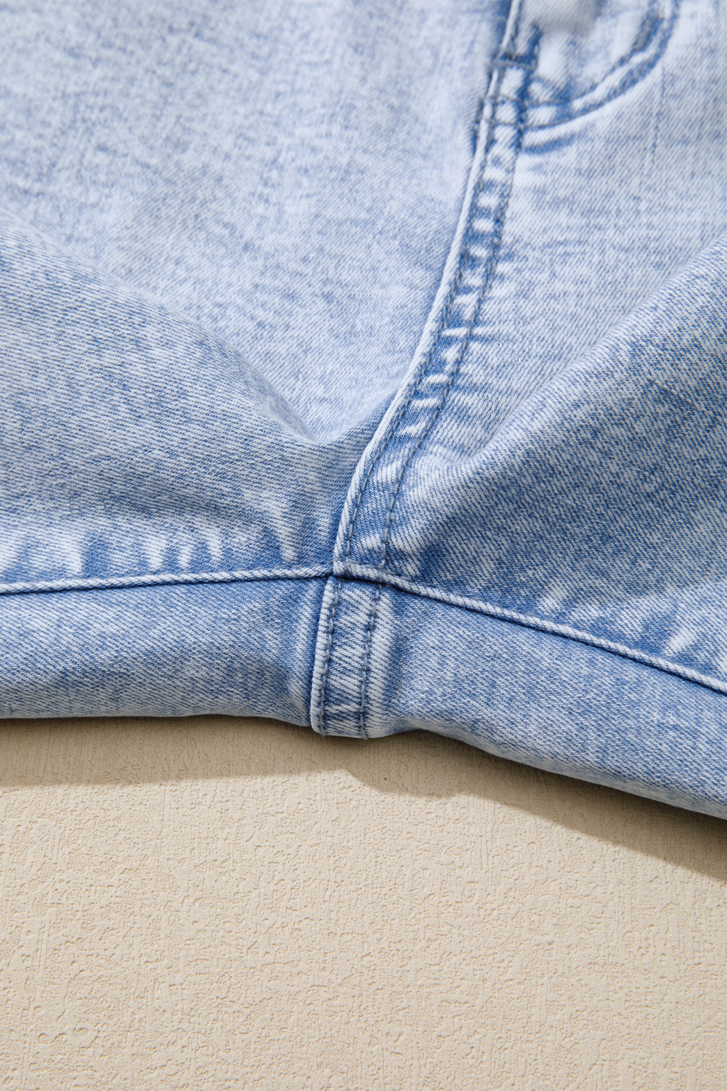 High Waisted Barrel Leg Jeans, Light Blue Denim for Women - Detail View 8 High Waisted Barrel Leg Jeans, Light Blue Denim for Women - Detail View 8