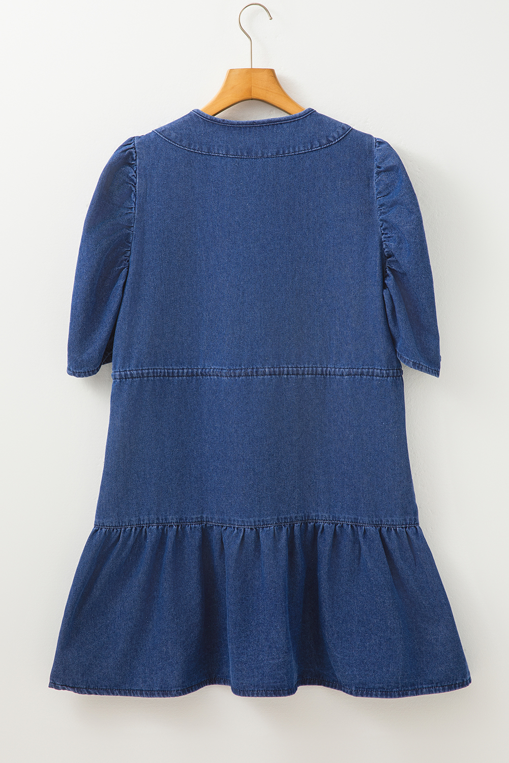 Trendy High Waist A-Line Mini Dress with Puff Sleeves - Perfect for Summer Outings - Detail View 10 Trendy High Waist A-Line Mini Dress with Puff Sleeves - Perfect for Summer Outings - Detail View 10