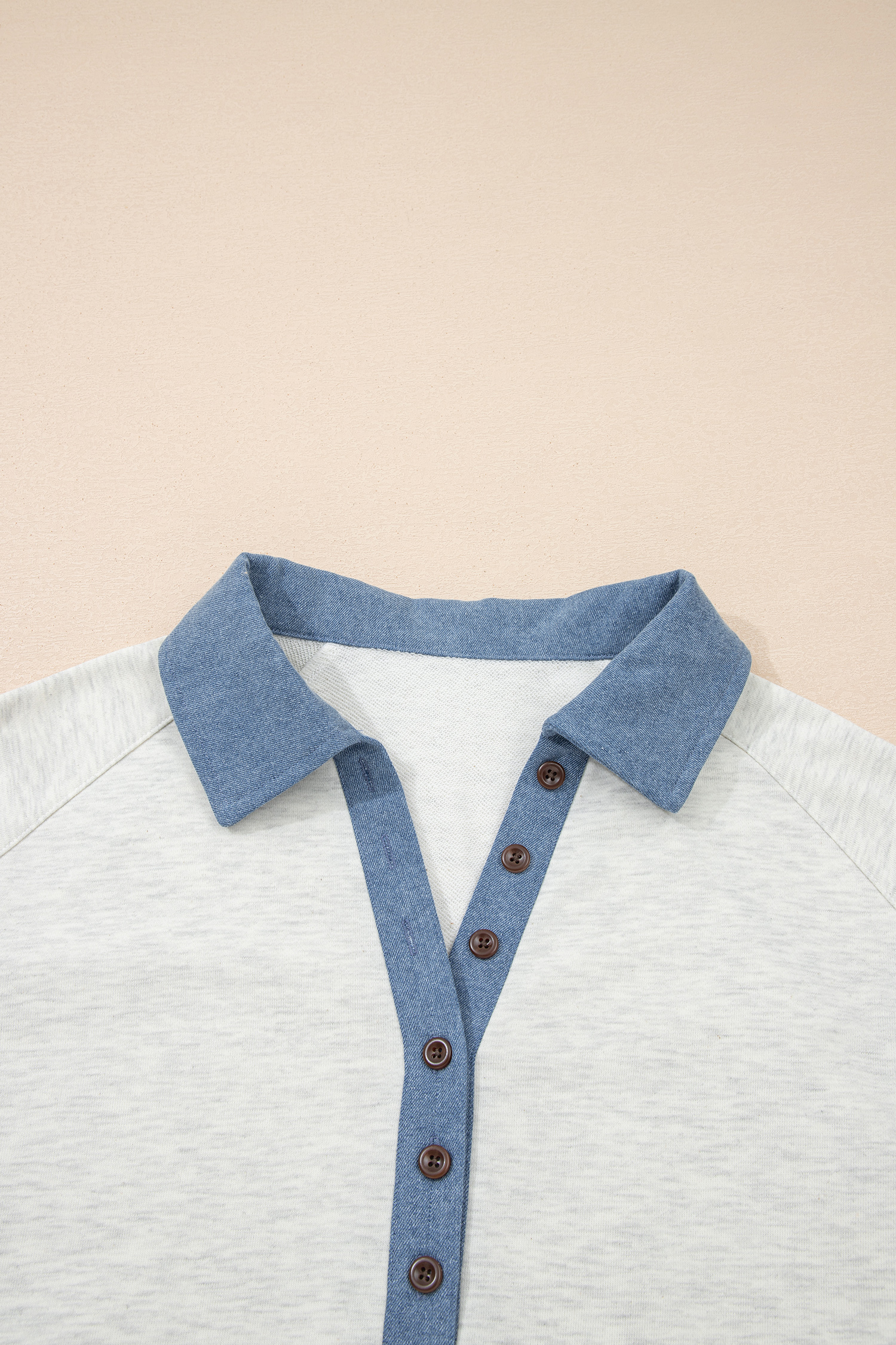 Casual Long Sleeve Denim Patchwork Shirt for Women – Versatile Fall Fashion Essential - Detail View 6 Casual Long Sleeve Denim Patchwork Shirt for Women – Versatile Fall Fashion Essential - Detail View 6