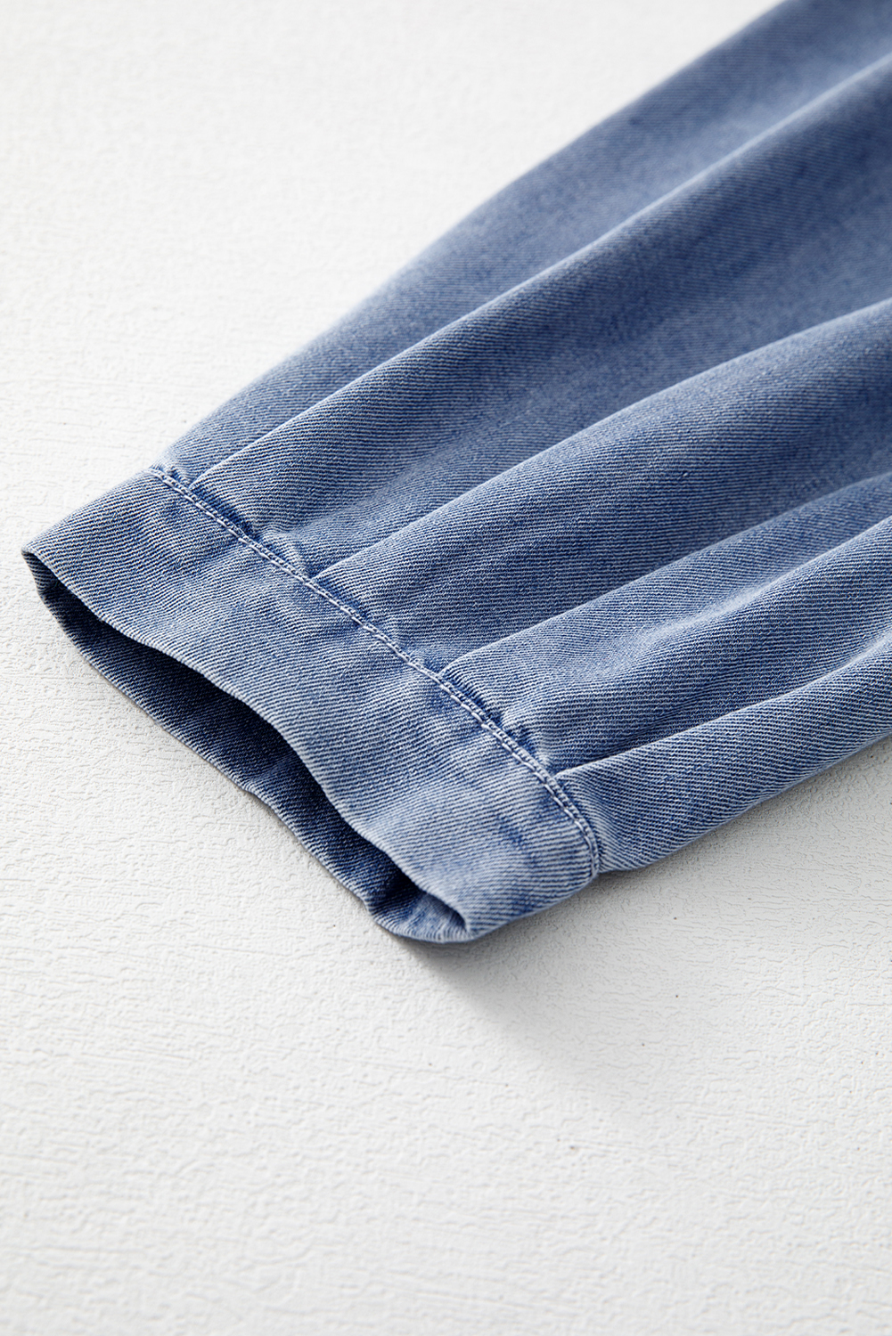 Casual Denim Blouse with Pin tuck Bust and Flowy Fit for All Body Shapes - Detail View 7 Casual Denim Blouse with Pin tuck Bust and Flowy Fit for All Body Shapes - Detail View 7