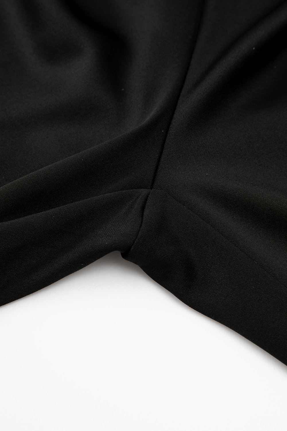 Women's Jumpsuit, Black, Dolman Sleeve, Belted, Straight Leg, Casual, Daily Wear, Summer Fashion, Solid Color, Comfortable, High Waist, Round Neck, Stylish Outfit, Versatile Wardrobe Essential - Detail View 8 Women's Jumpsuit, Black, Dolman Sleeve, Belted, Straight Leg, Casual, Daily Wear, Summer Fashion, Solid Color, Comfortable, High Waist, Round Neck, Stylish Outfit, Versatile Wardrobe Essential - Detail View 8