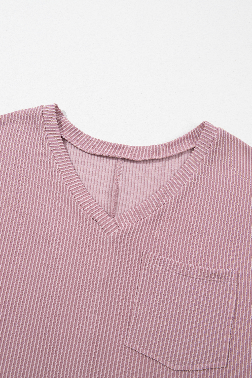 Casual Women's Plus T-Shirt in Valerian – Versatile V-Neck Design for All Seasons - Detail View 12 Casual Women's Plus T-Shirt in Valerian – Versatile V-Neck Design for All Seasons - Detail View 12